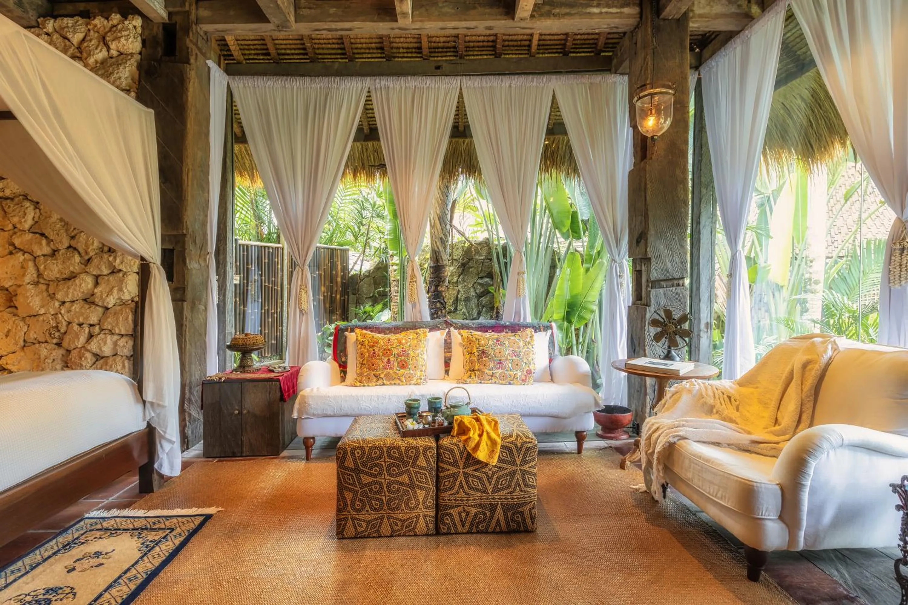 Seating area in Stone House