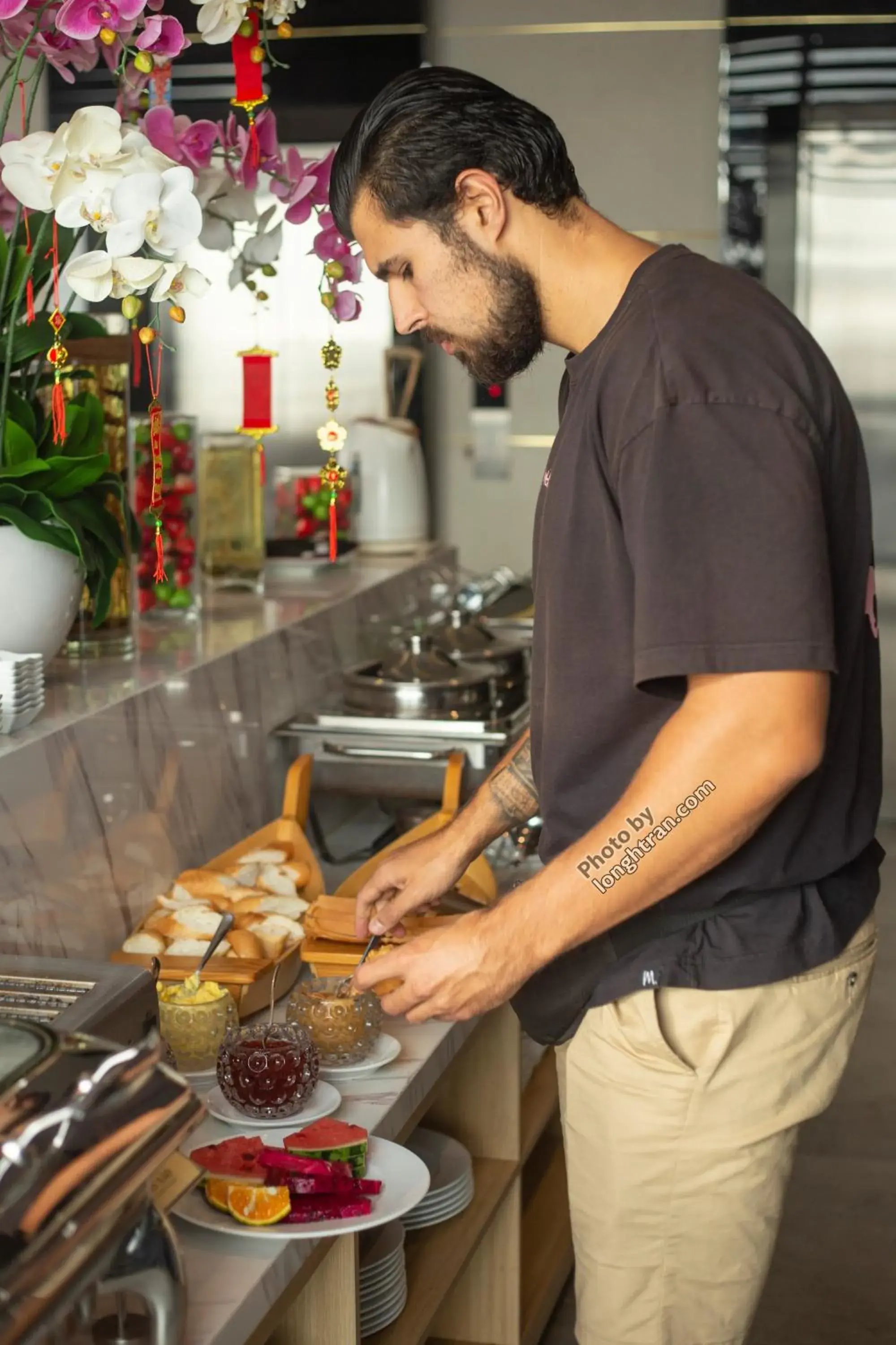 Buffet breakfast in Grand Ocean Luxury Boutique - Infinity Rooftop Pool Buffet breakfast in Grand Ocean Luxury Boutique - Infinity Rooftop Pool