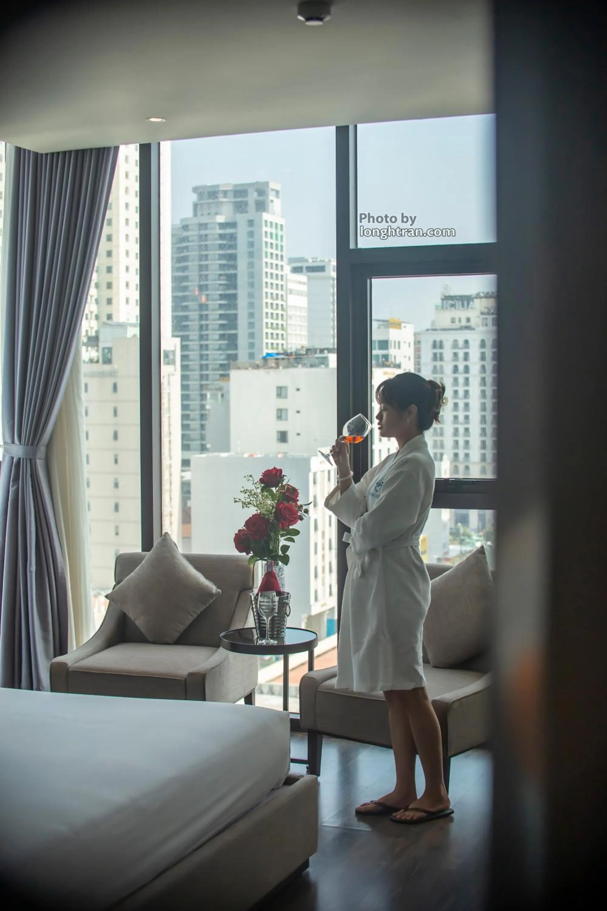 Property building, Bed in Grand Ocean Luxury Boutique - Infinity Rooftop Pool