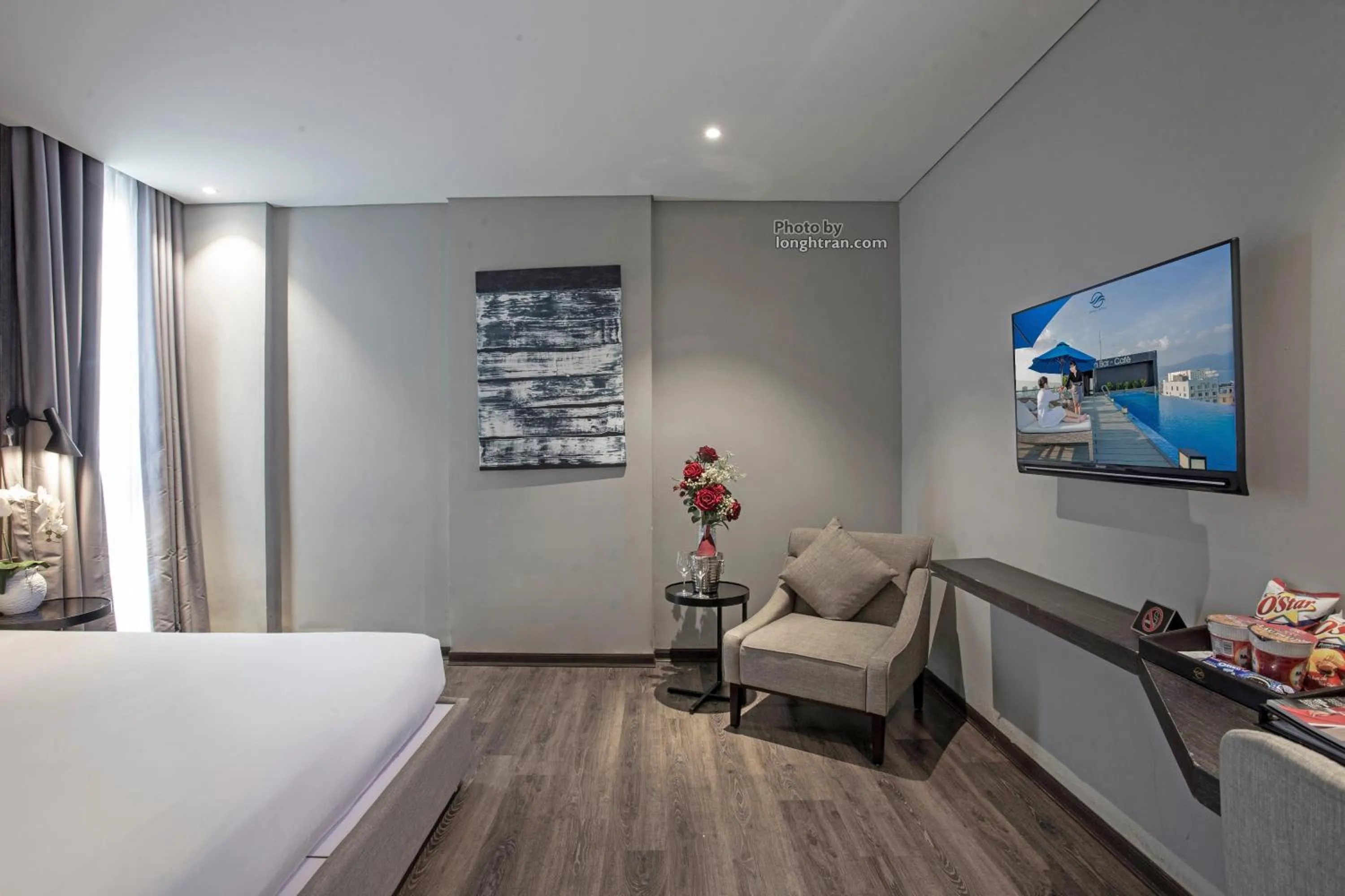 Bedroom, Bed in Grand Ocean Luxury Boutique - Infinity Rooftop Pool