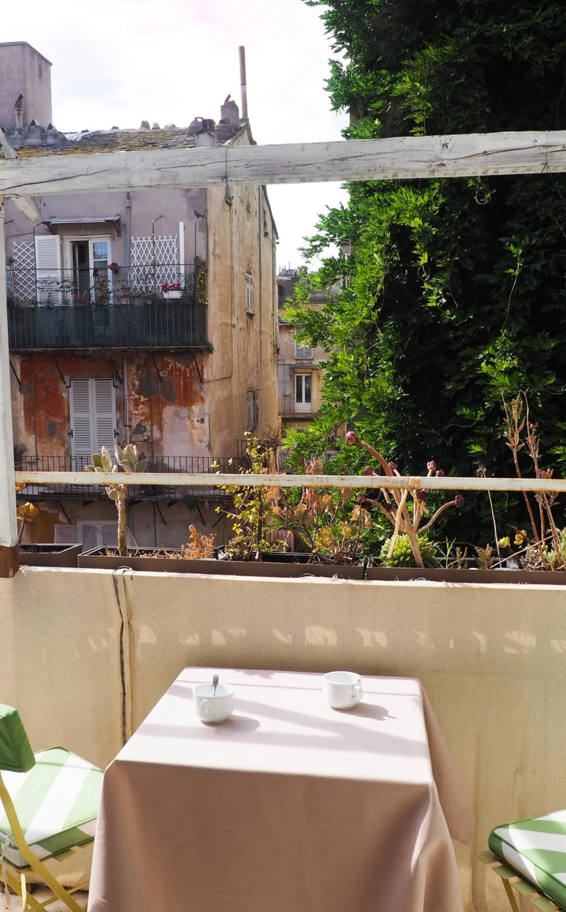 Patio in Hotel Central Bastia