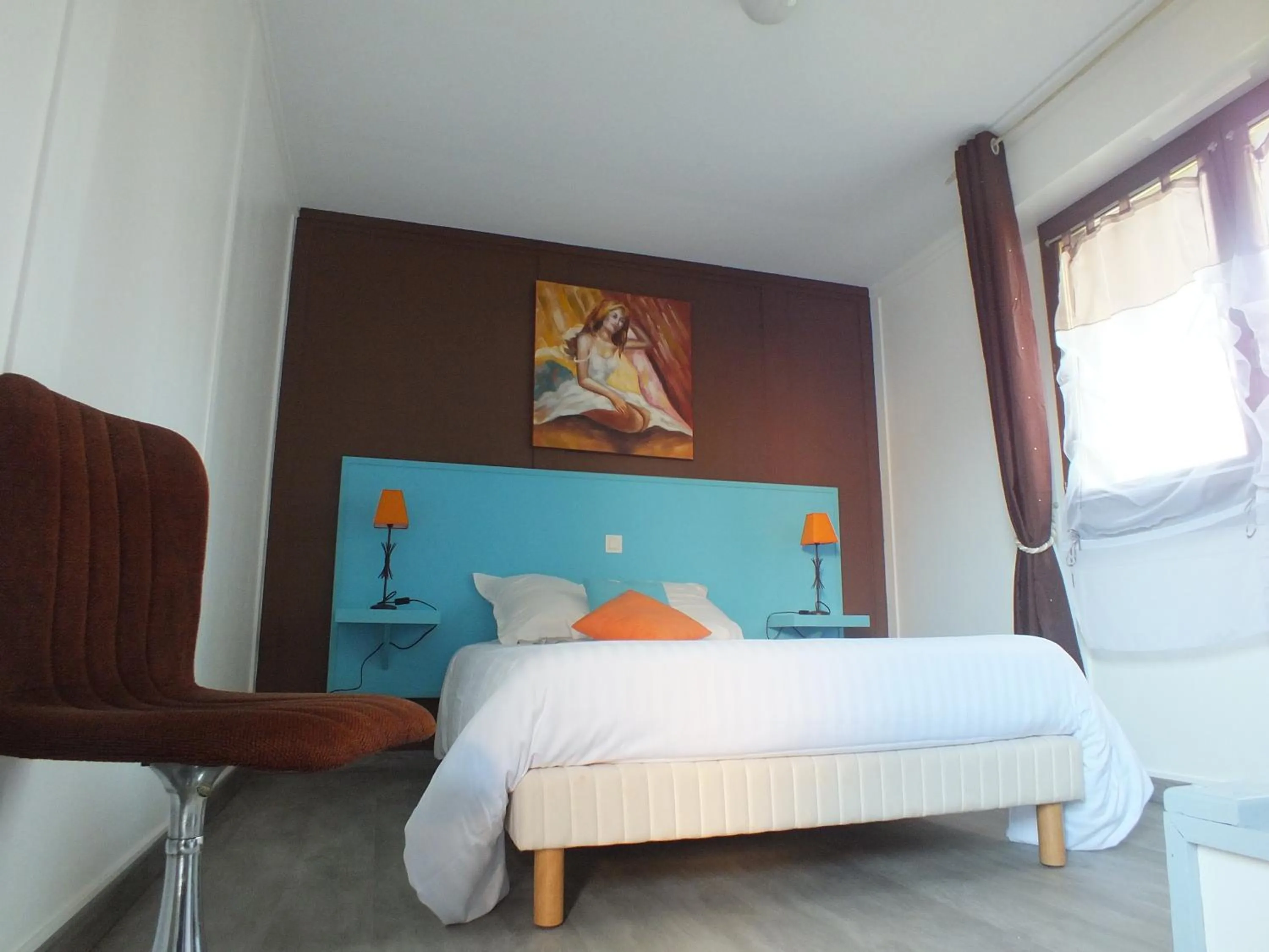 Bedroom, Bed in Hotel Restaurant Le Manguier