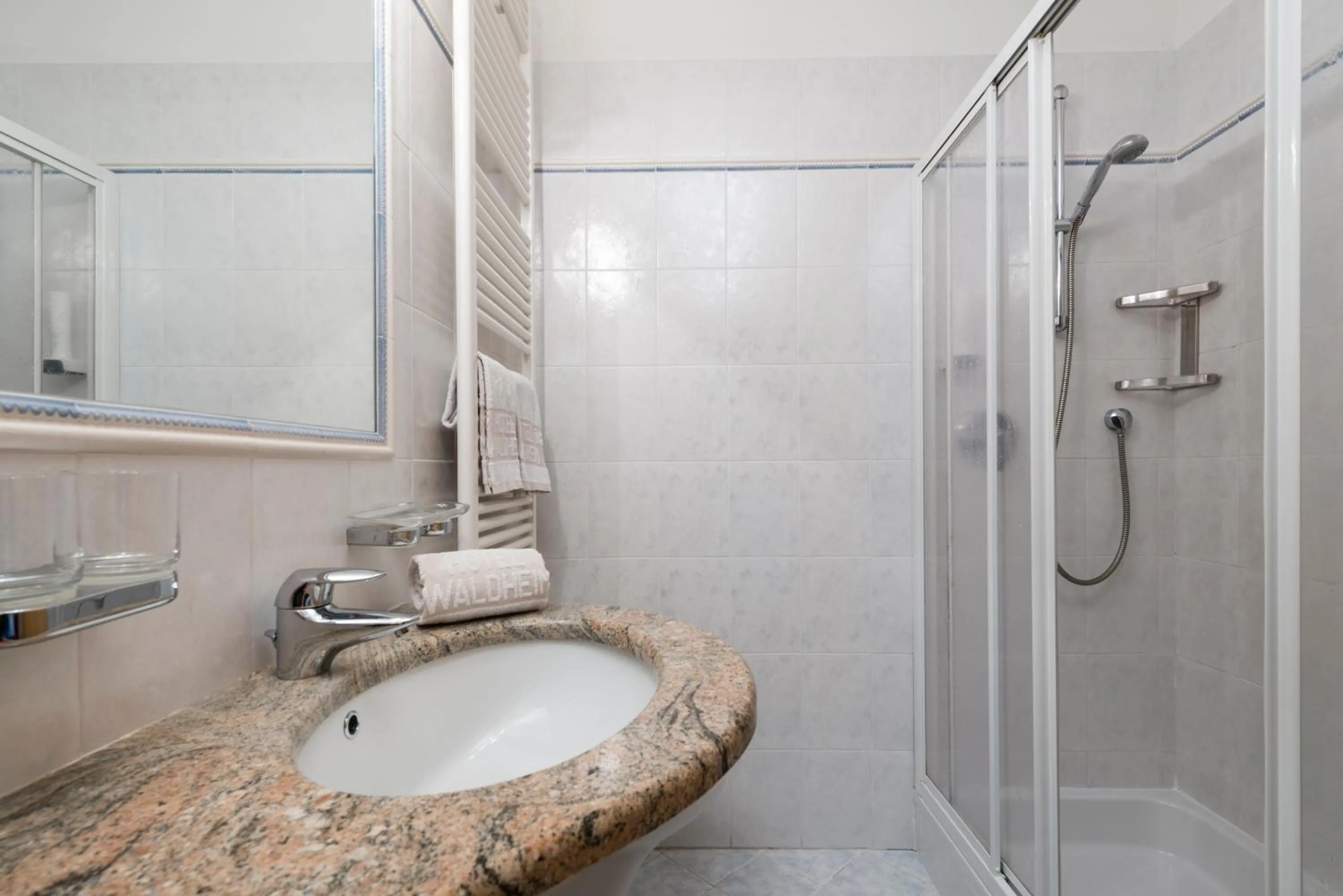 Bathroom in Naturhotel Waldheim