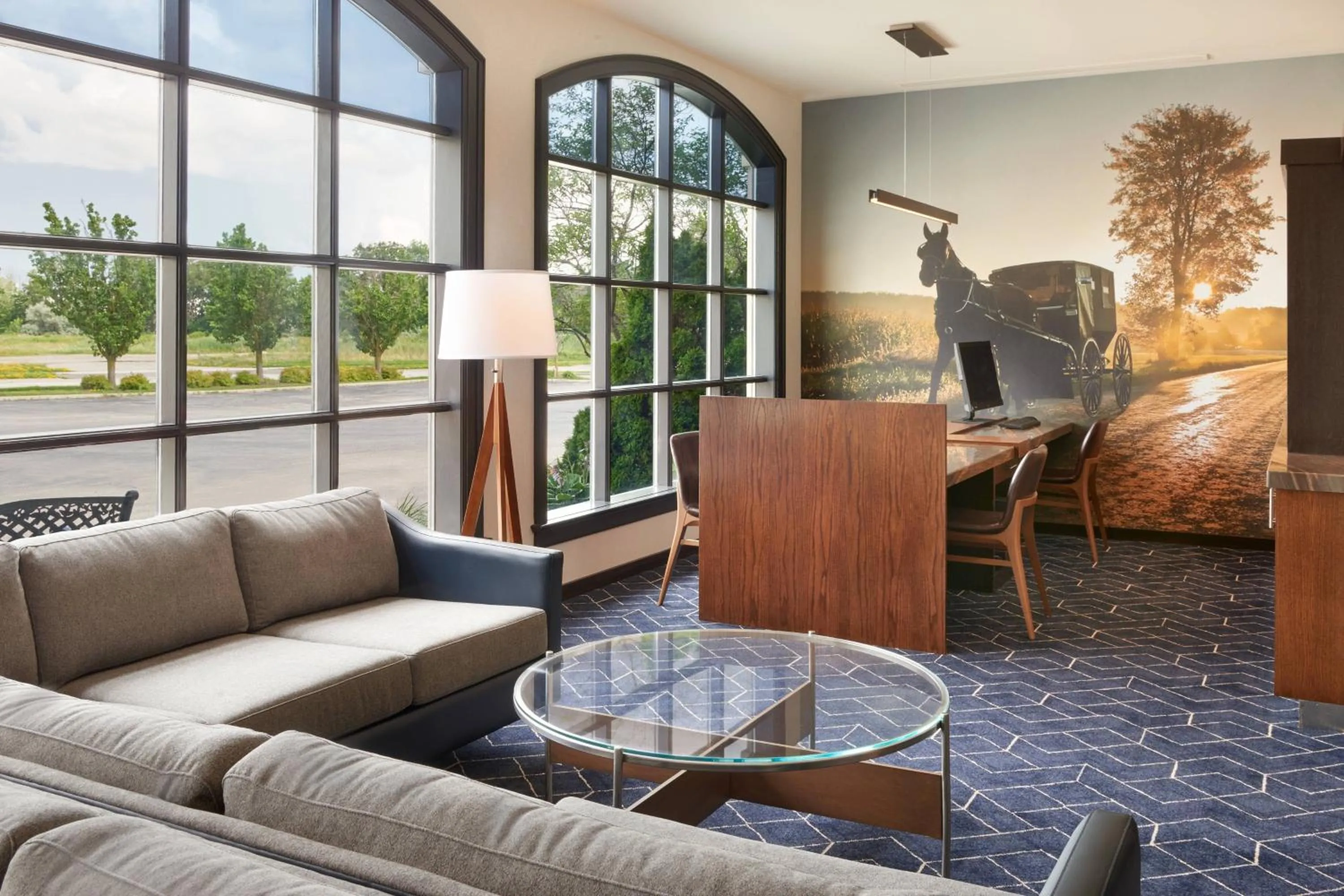 Lobby or reception in Courtyard by Marriott Waterloo St. Jacobs