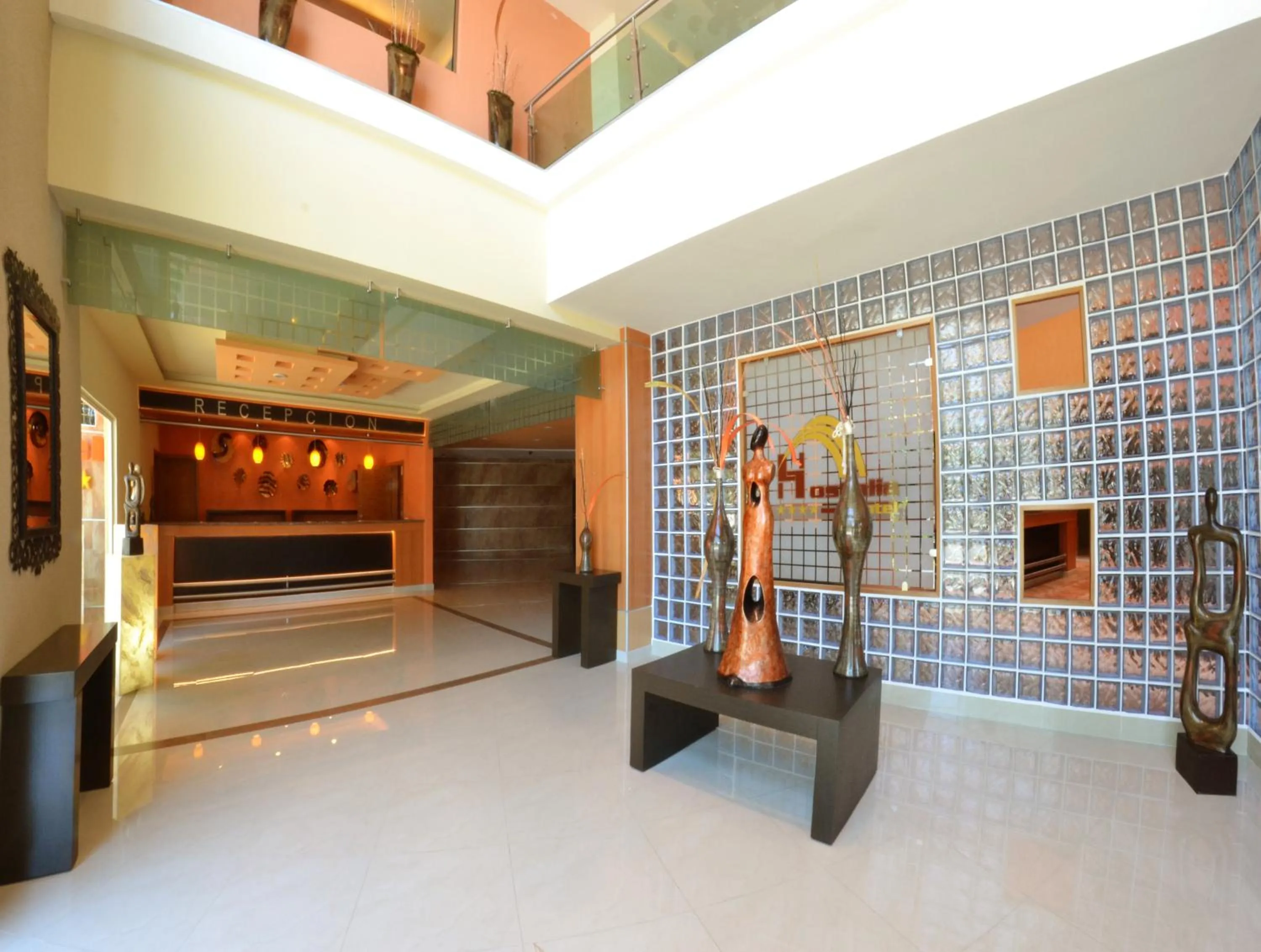 Lobby or reception in Hostalia Hotel Expo & Business Class