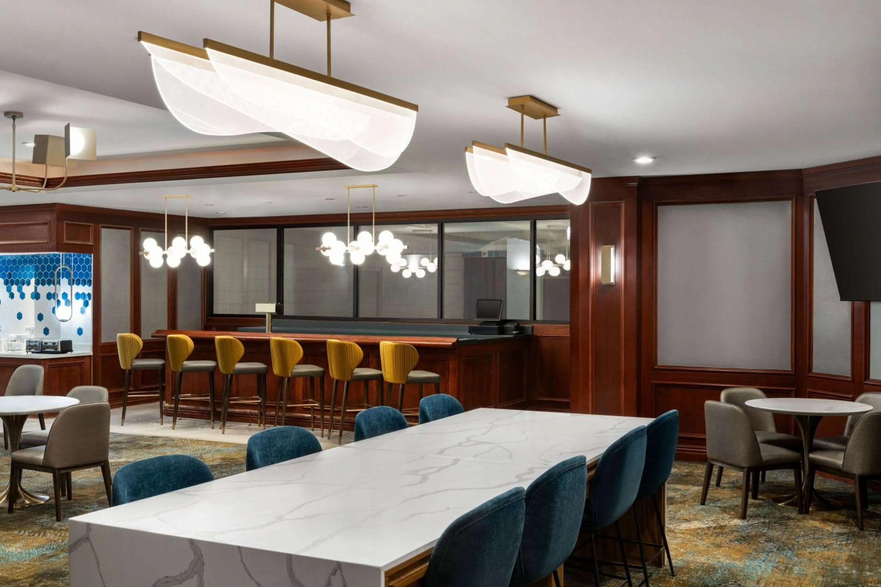 Lounge or bar in La Quinta by Wyndham Madison American Center