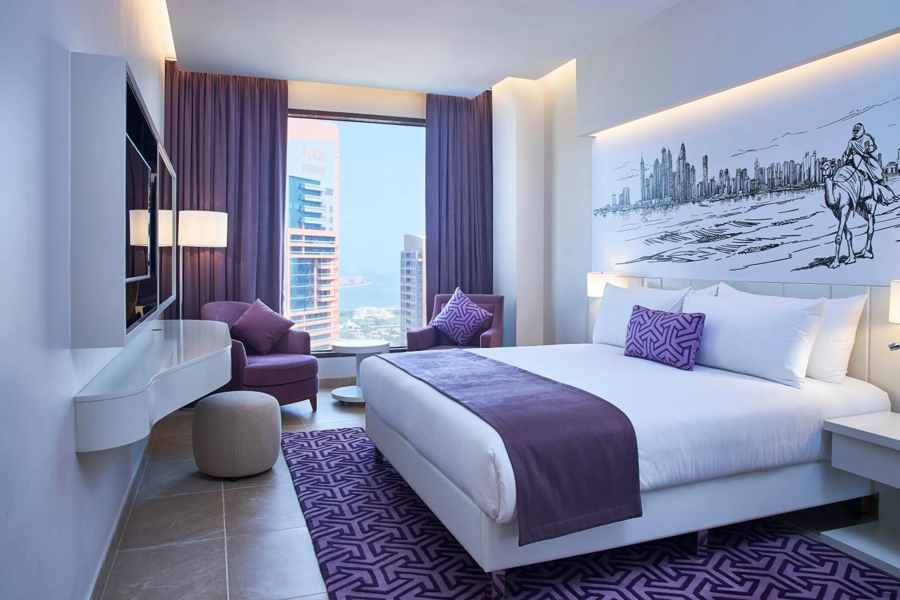 TV and multimedia, Bed in Mercure Dubai Barsha Heights Hotel Suites And Apartments