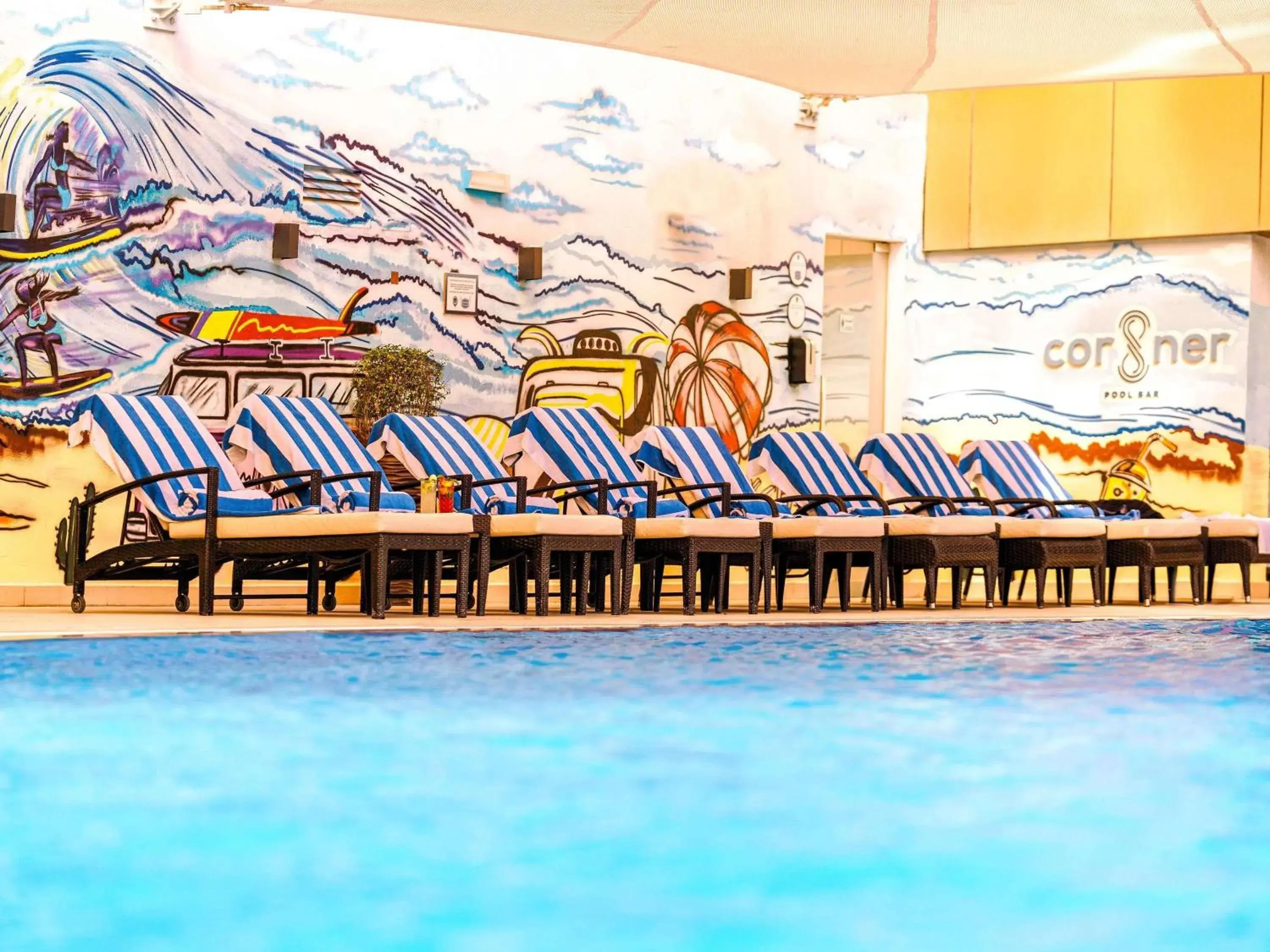 Pool view in Mercure Dubai Barsha Heights Hotel Suites And Apartments Pool view in Mercure Dubai Barsha Heights Hotel Suites And Apartments