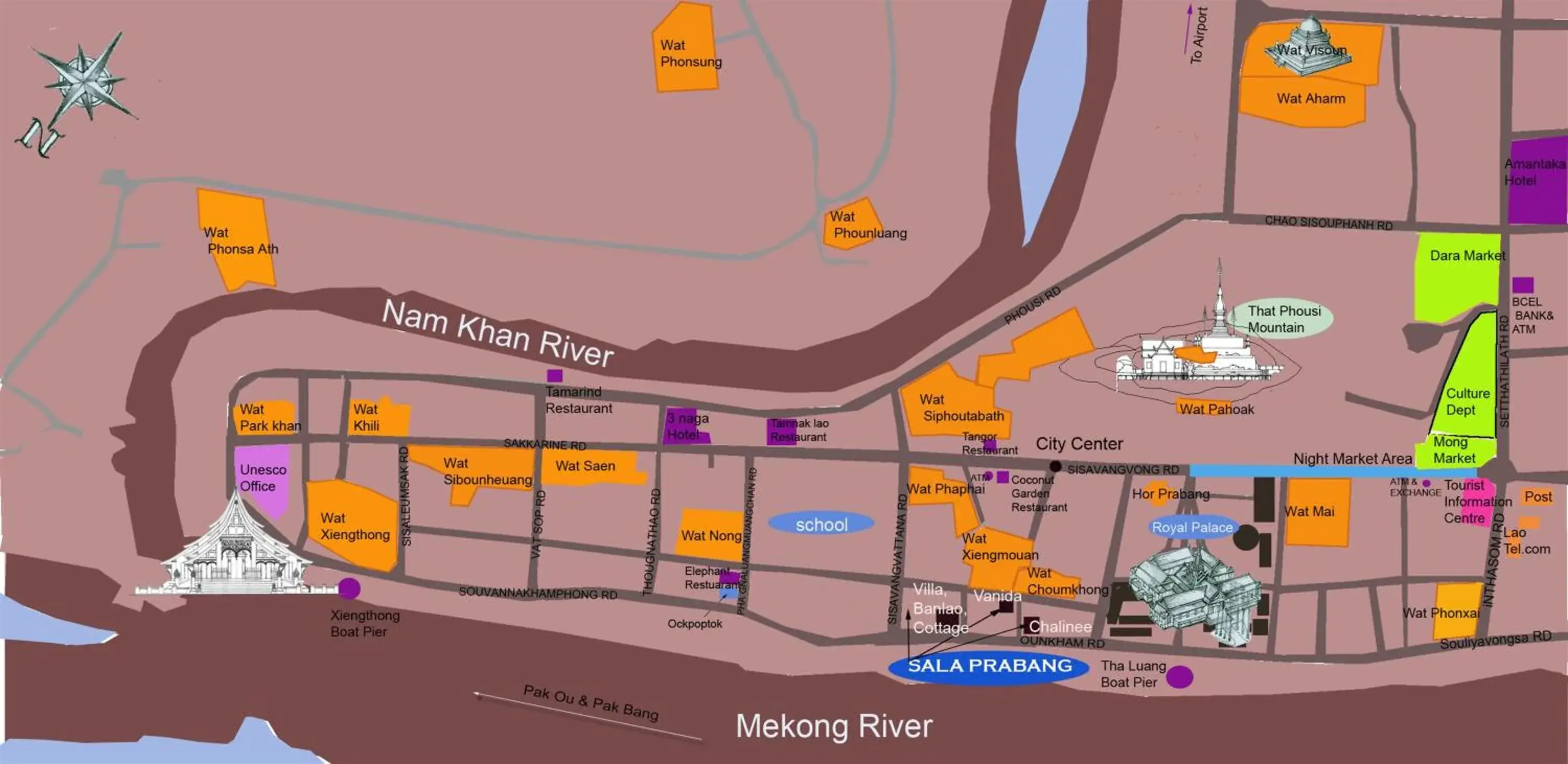 Property building in Sala Prabang Hotel Property building in Sala Prabang Hotel