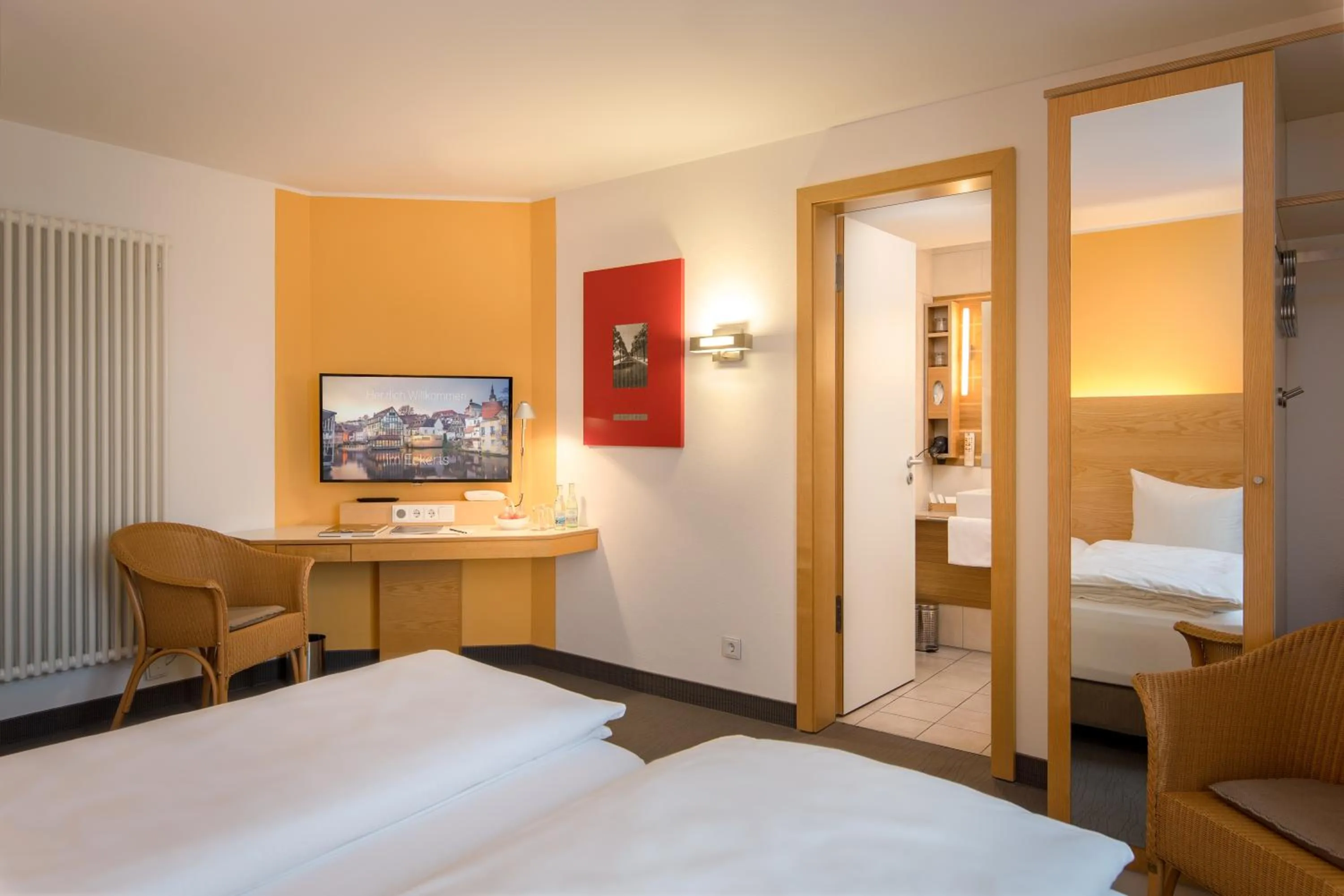 Photo of the whole room, Bed in Hotel Nepomuk