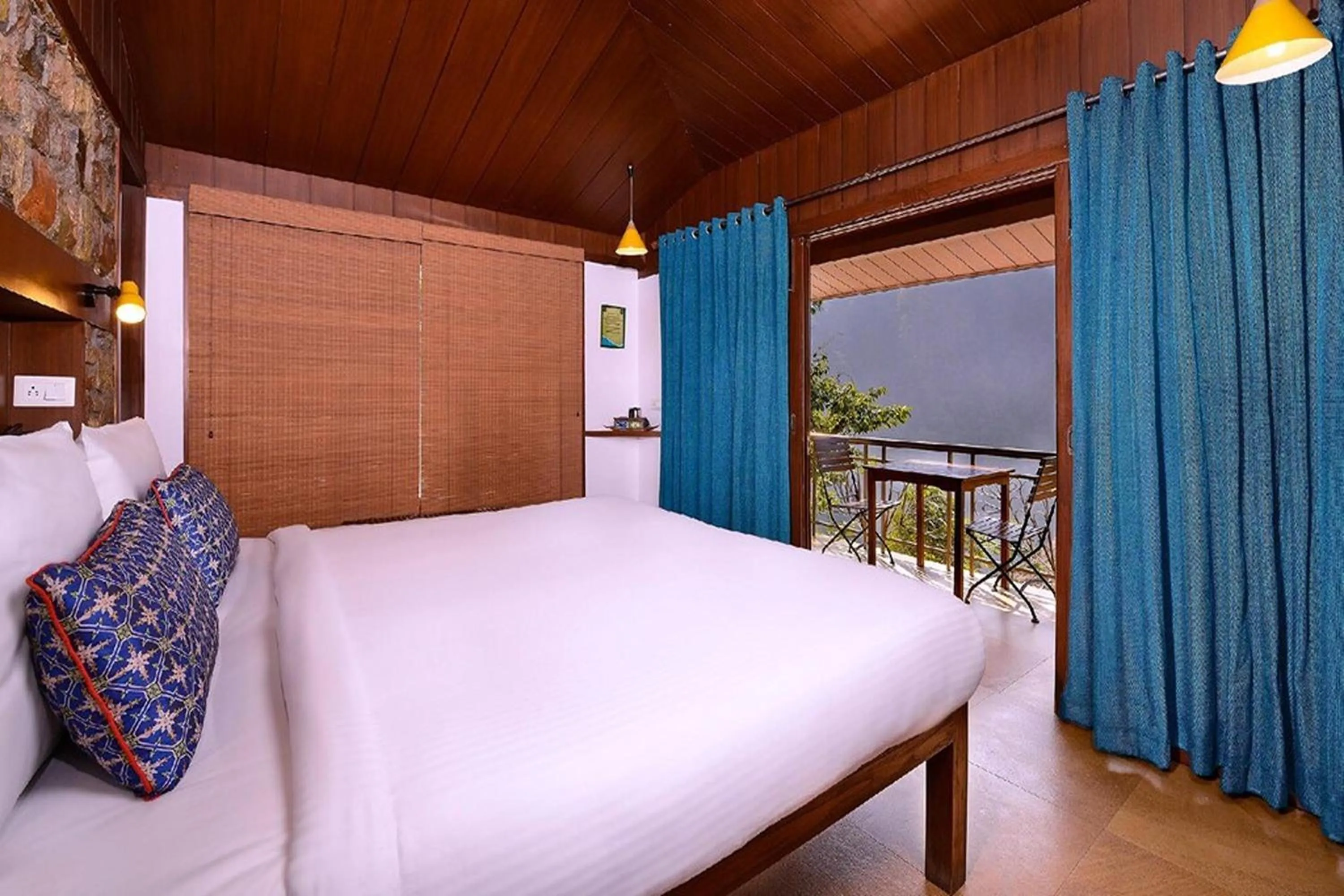 View (from property/room), Bed in Atali Ganga Resort, Rishikesh