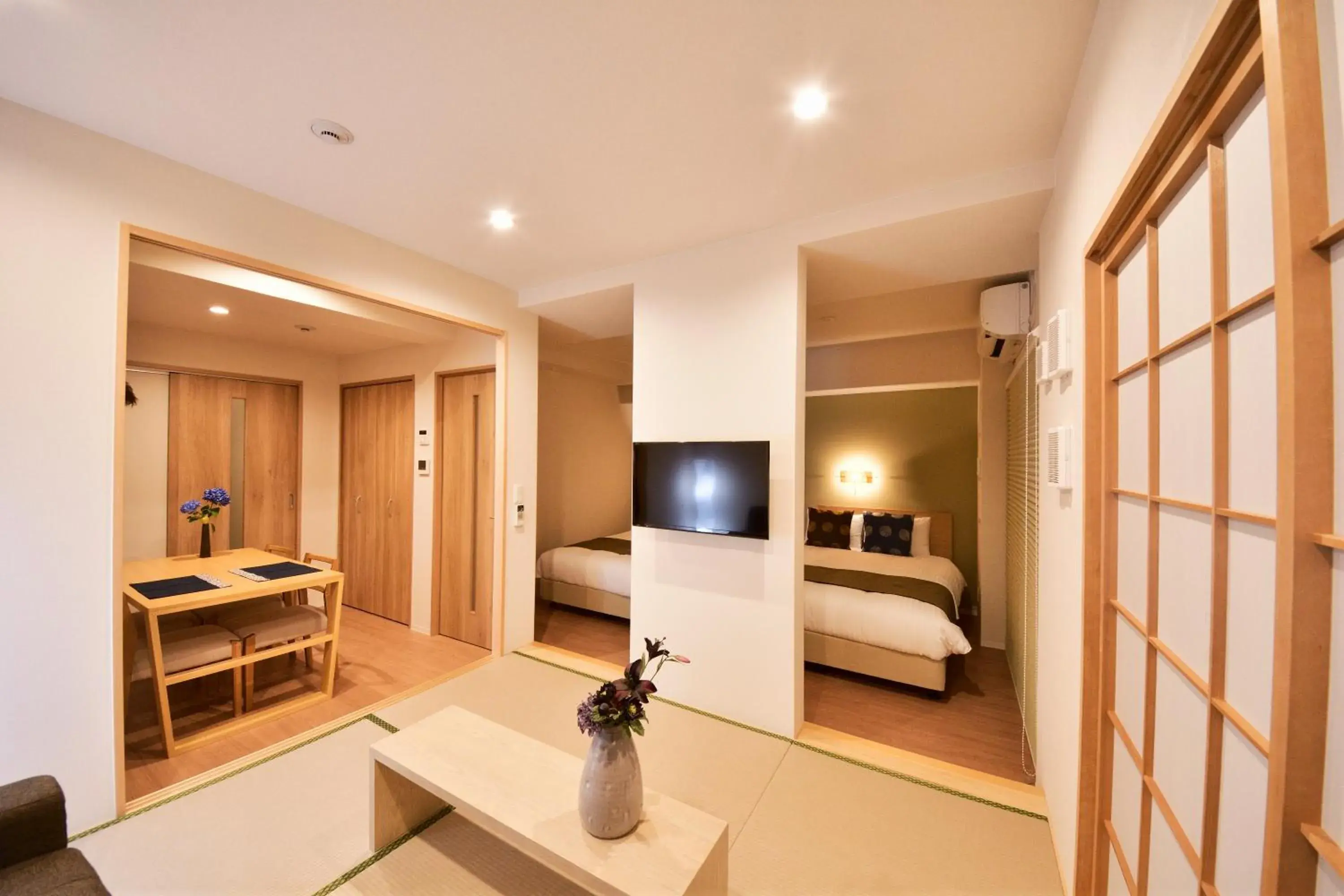 Living room, Bed in Hotel Mondonce Kyoto Gojo Living room, Bed in Hotel Mondonce Kyoto Gojo