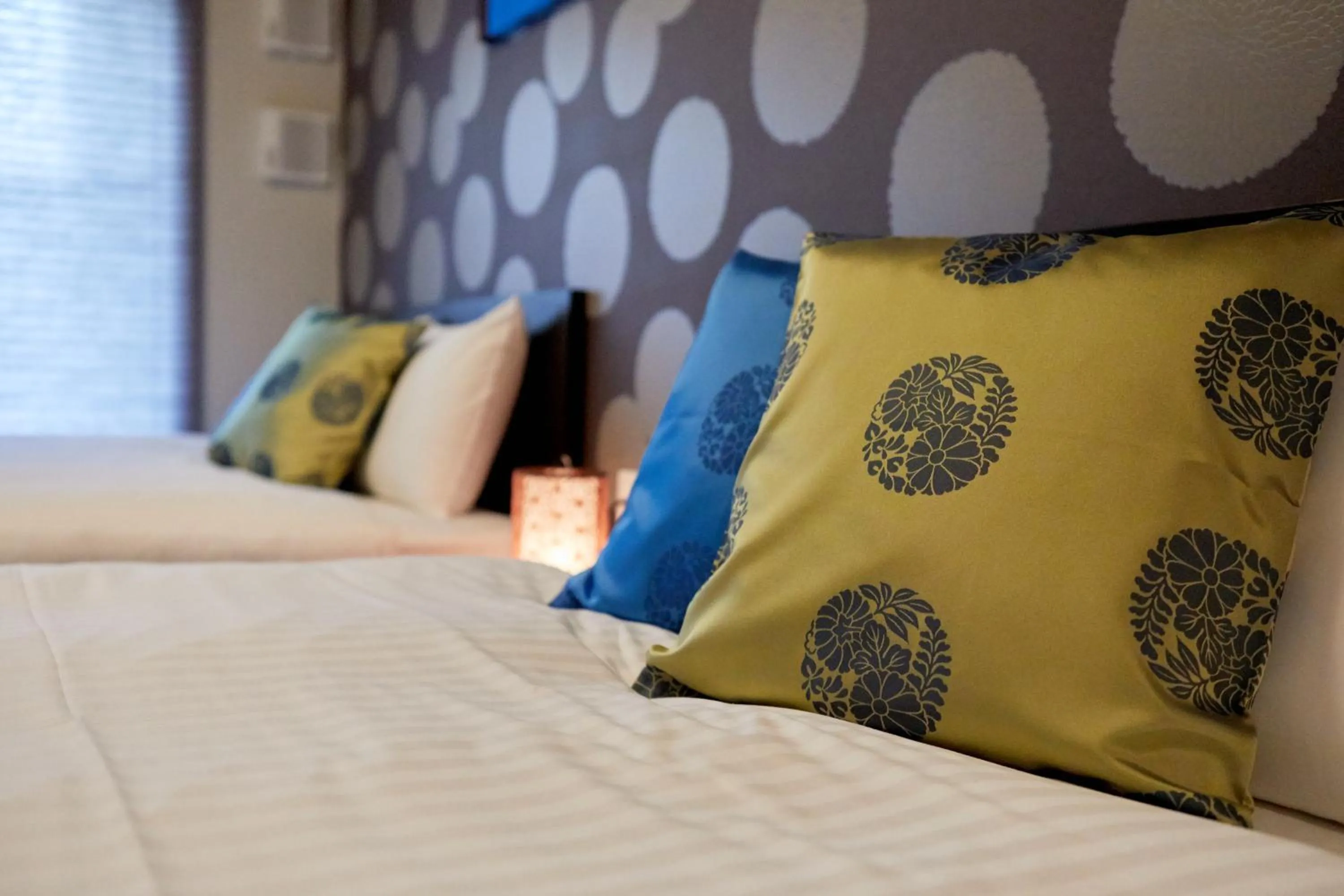 Decorative detail, Bed in Hotel Mondonce Kyoto Gojo