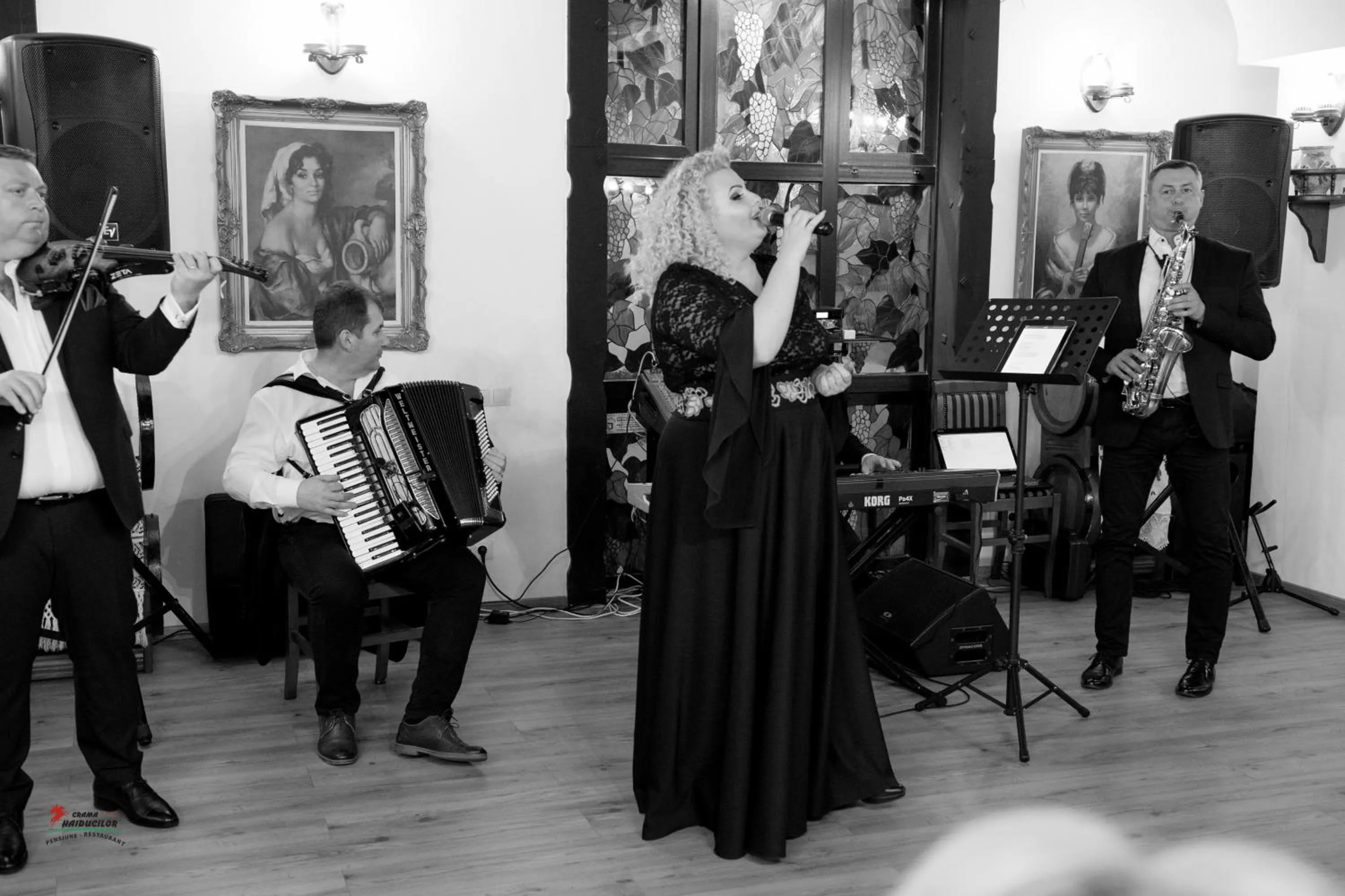 Evening entertainment in Crama Haiducilor
