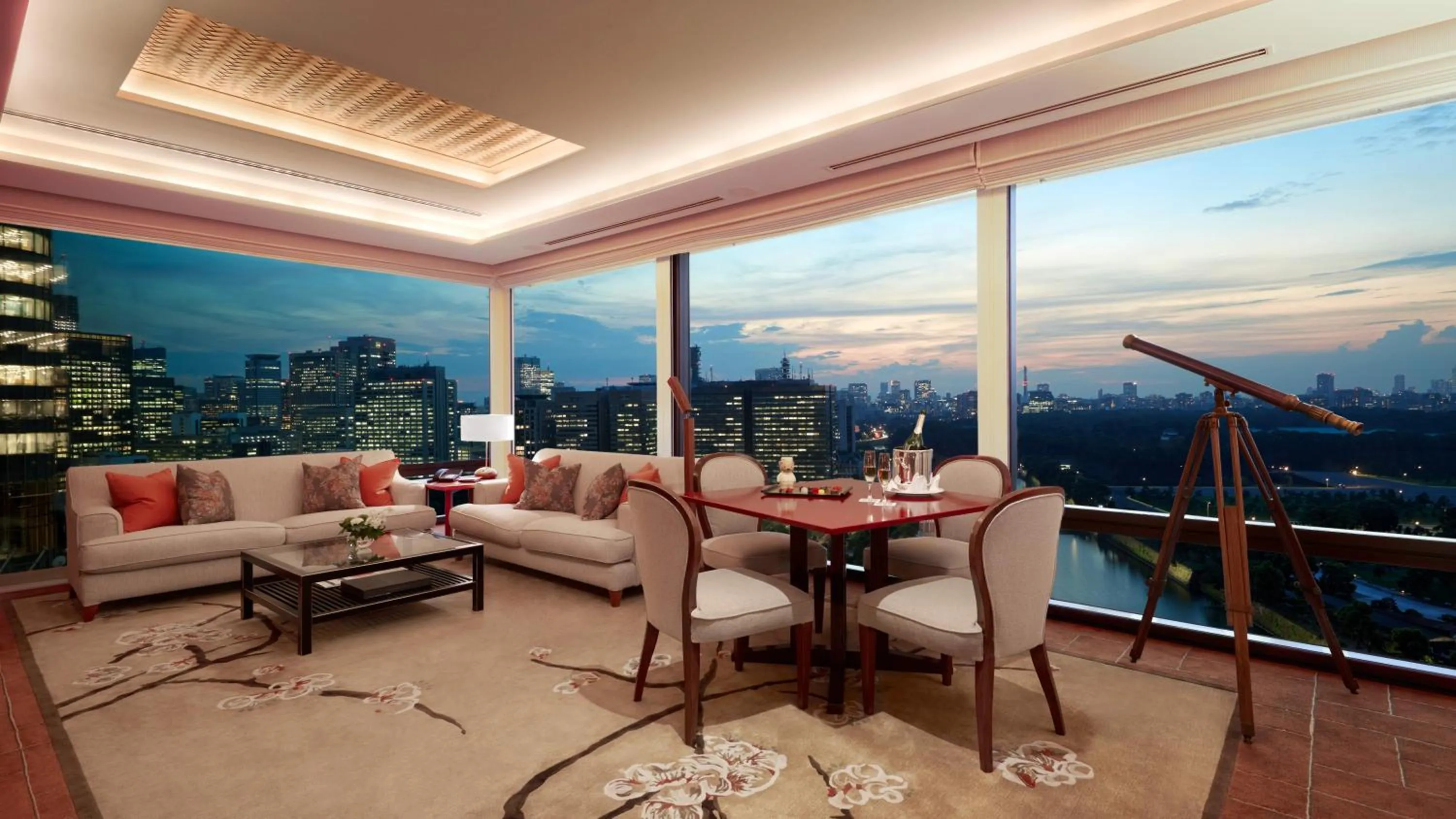 Living room in The Peninsula Tokyo