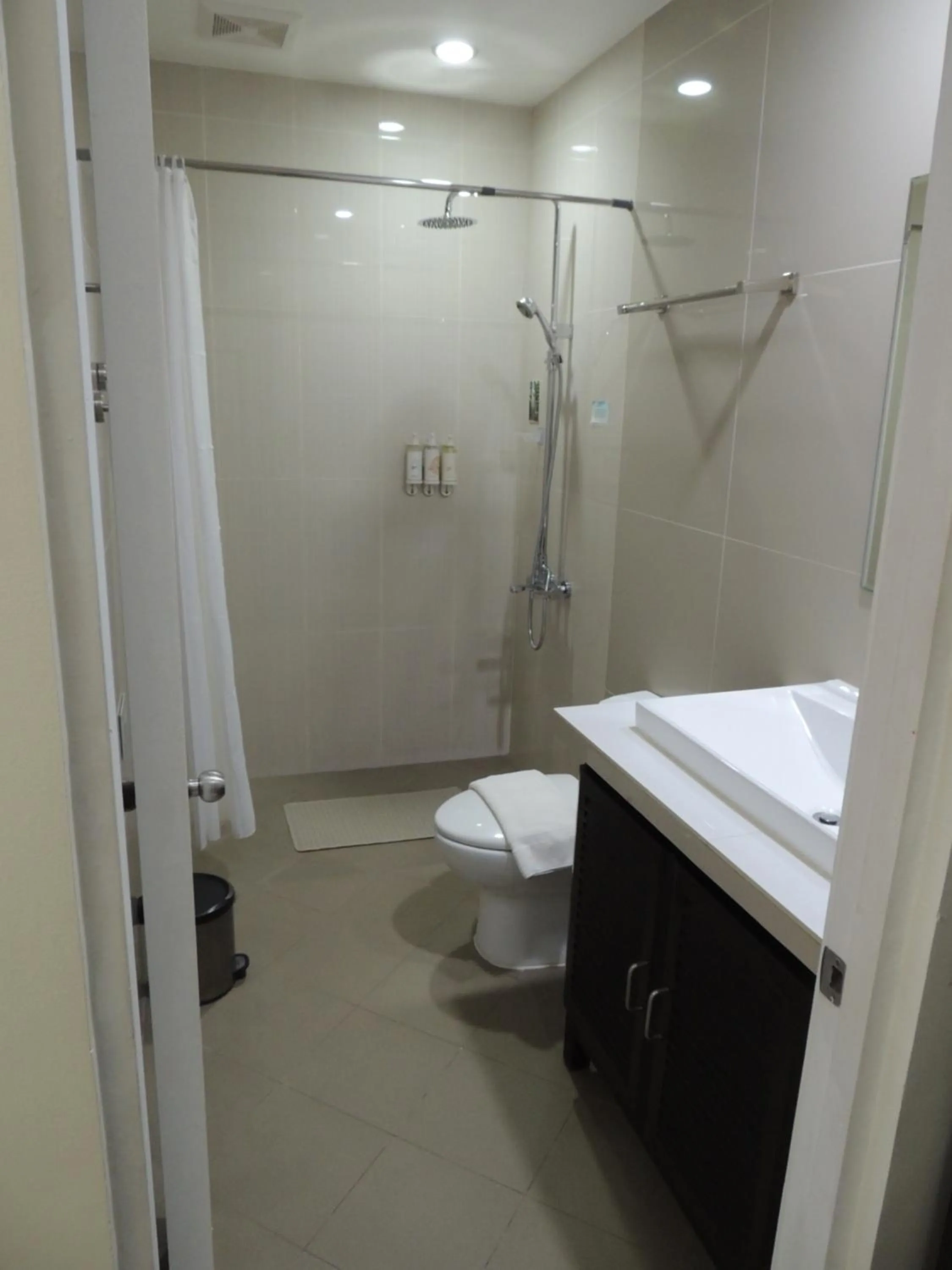 Shower in AJ's Place Beach Resort