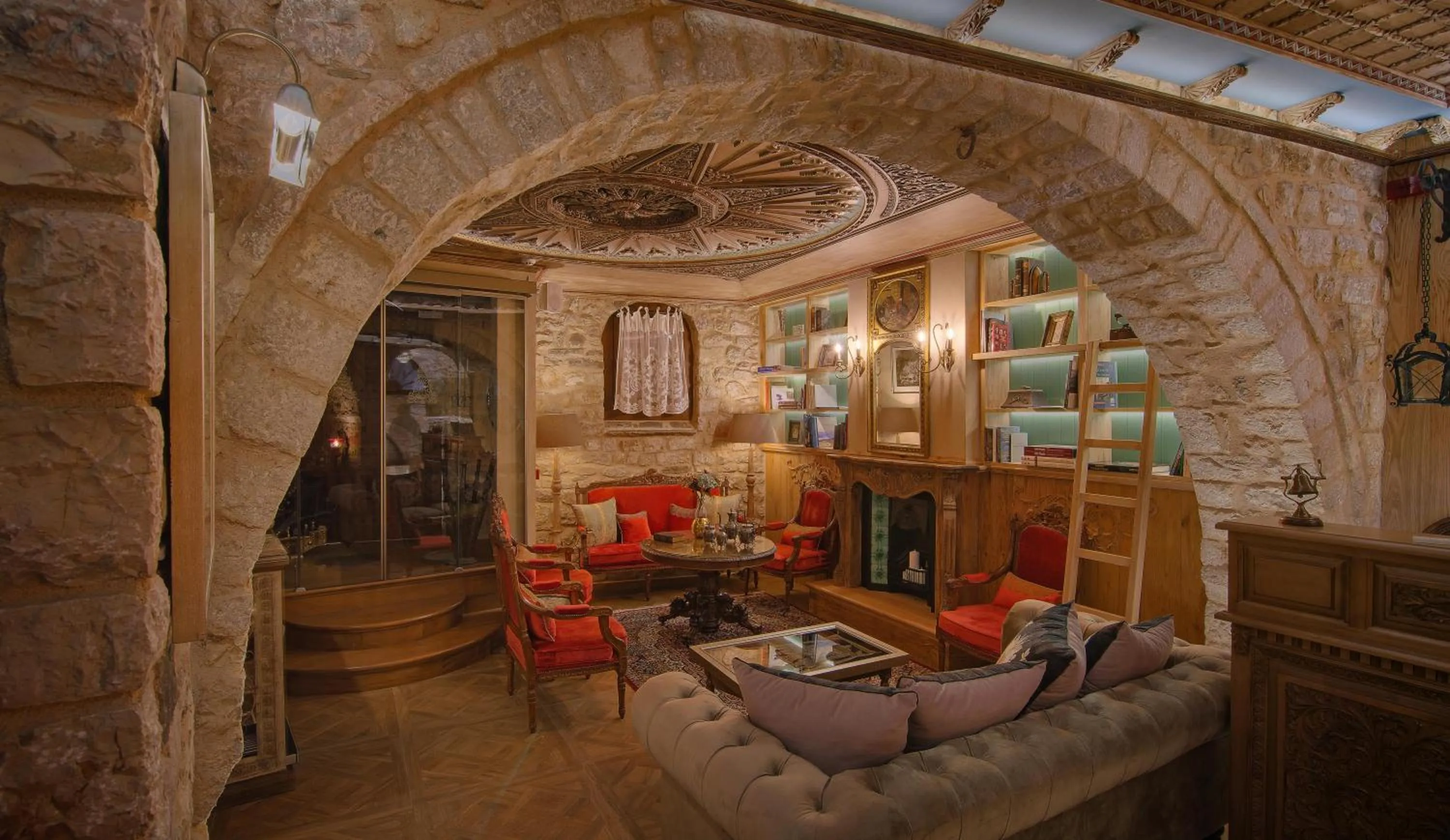 Library in KAMARES Historic Boutique Hotel & Spa