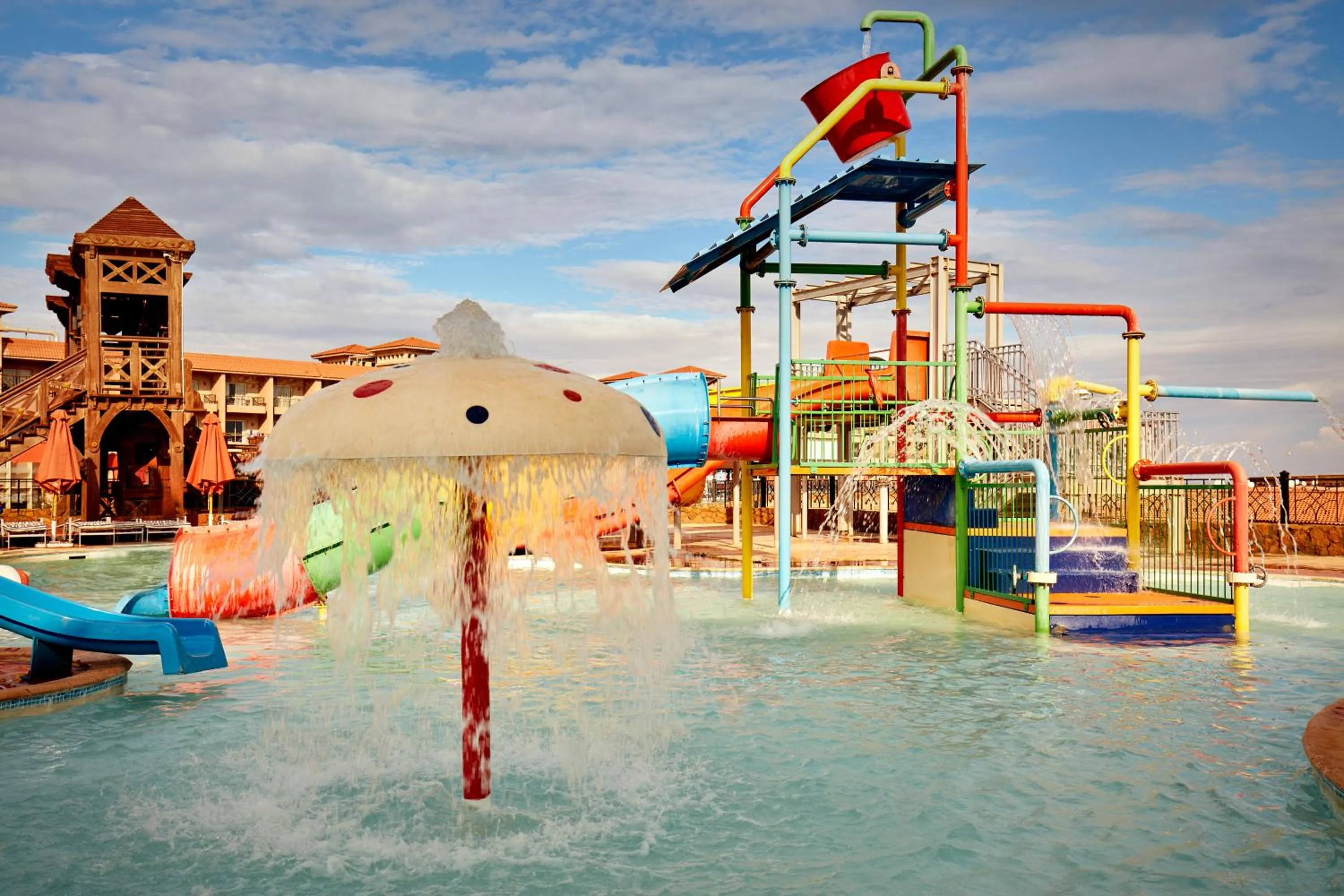 Aqua park in Coral Sea Beach and Aqua Park