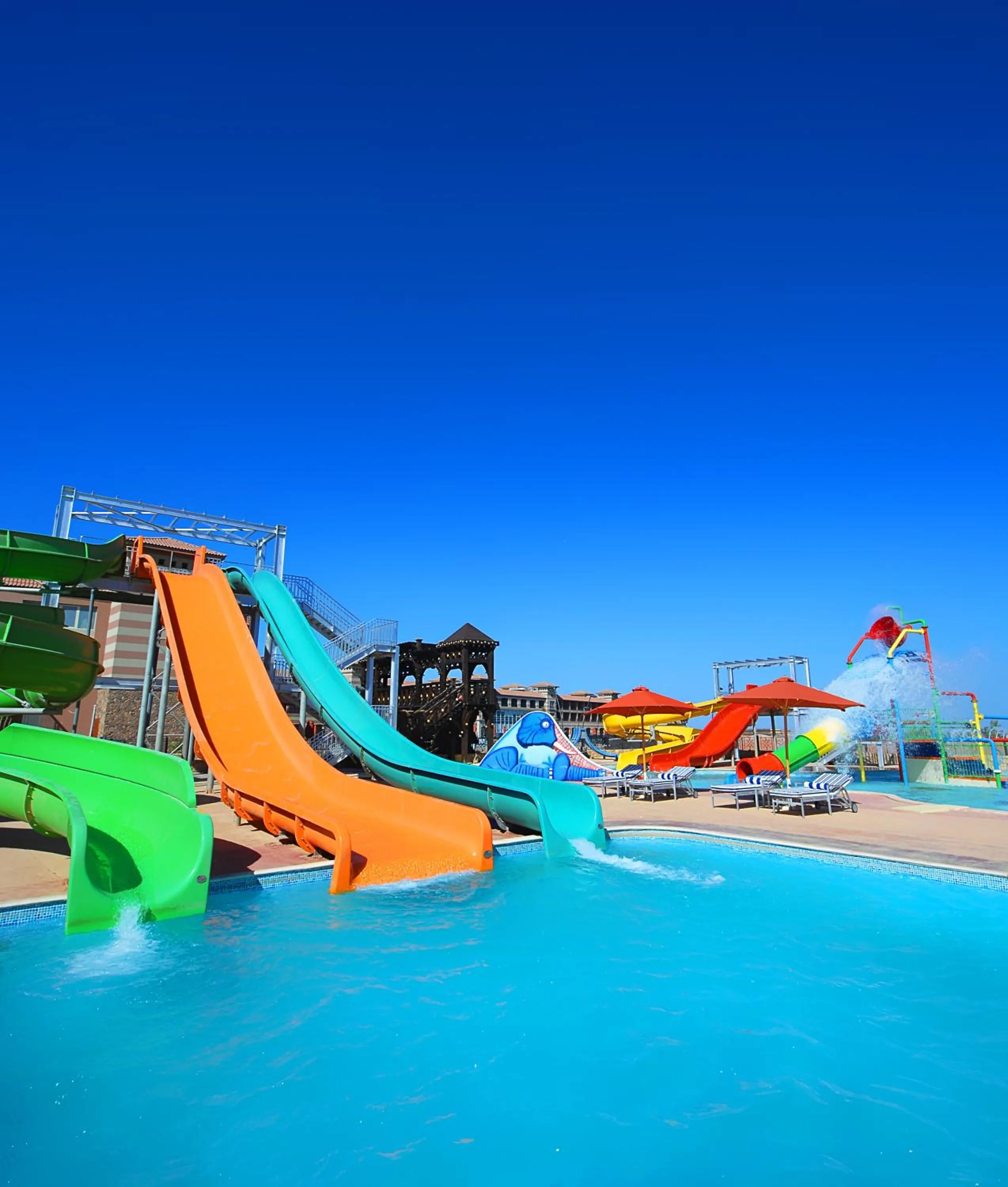 Aqua park in Coral Sea Beach and Aqua Park