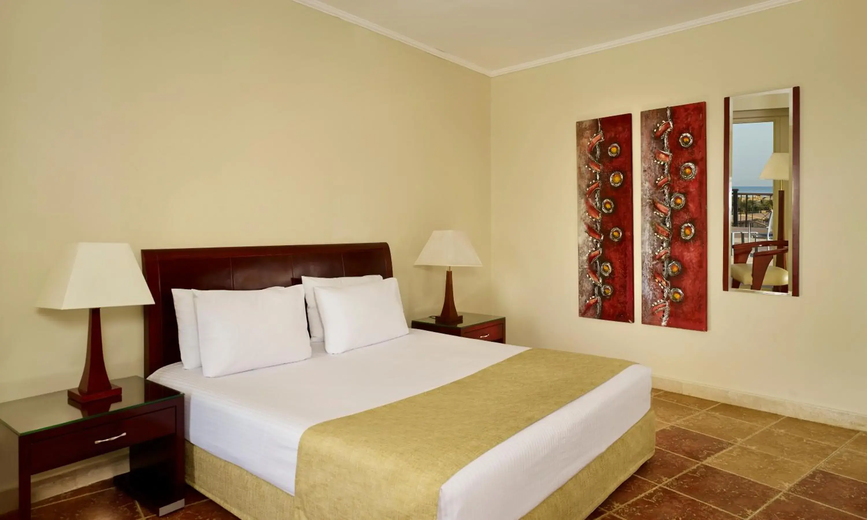 Bed in Coral Sea Beach and Aqua Park Bed in Coral Sea Beach and Aqua Park