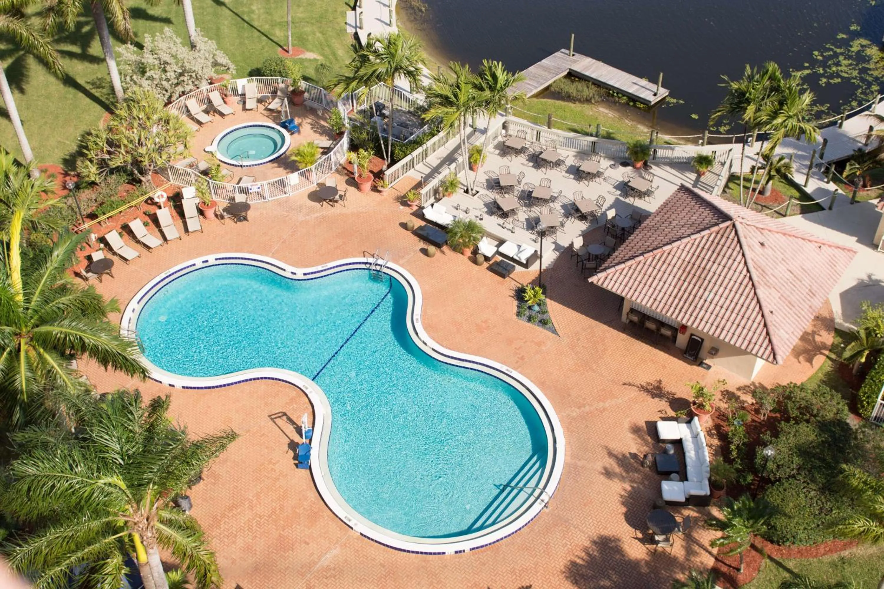 Pool view in Hilton Palm Beach PBI