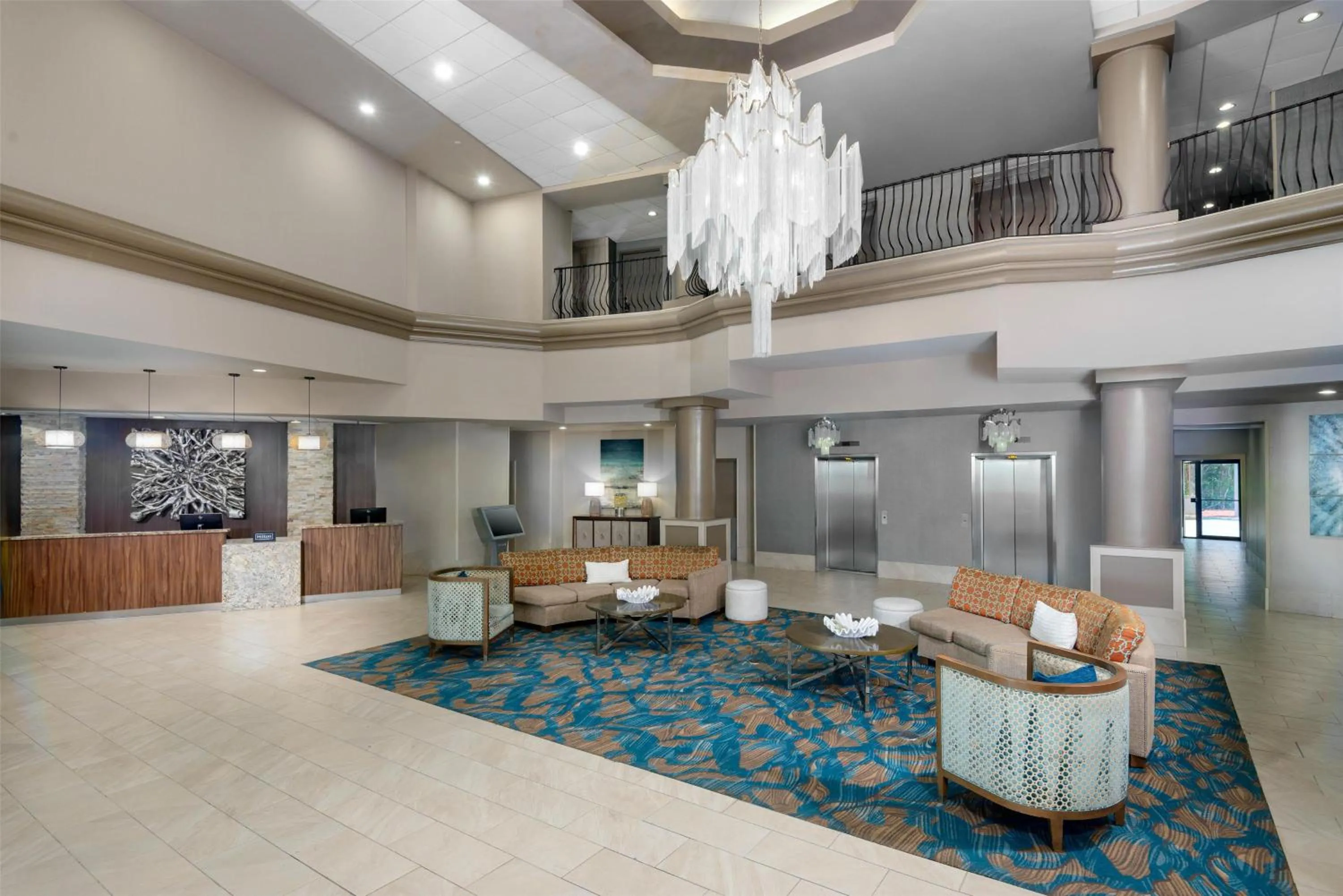 Lobby or reception in DoubleTree by Hilton Hotel West Palm Beach Airport