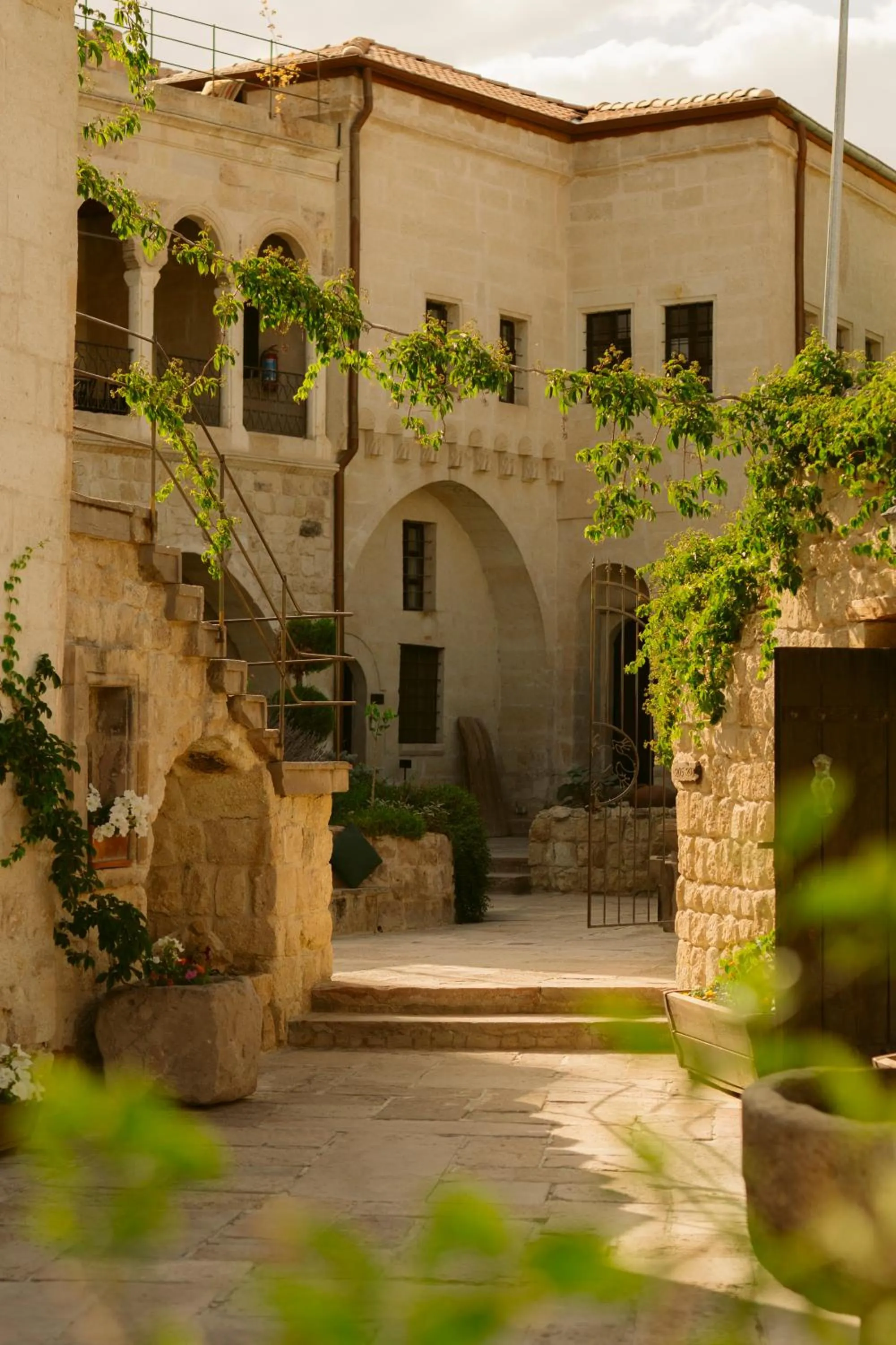 Inner courtyard view in Dere Suites Cappadocia