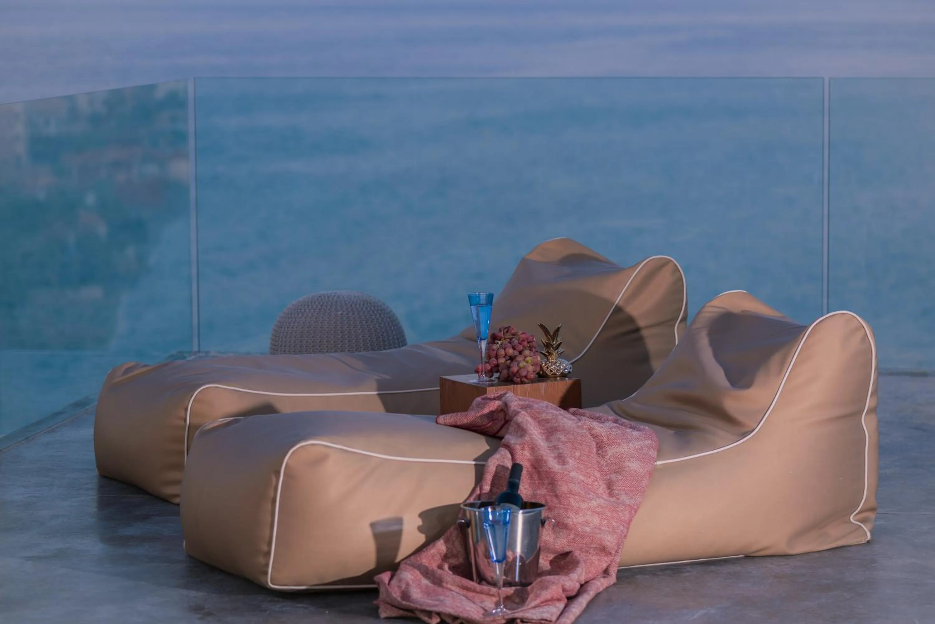 Balcony/Terrace in Sueño LUXURY VILLA, in Argasi 180 Iconic Sea View