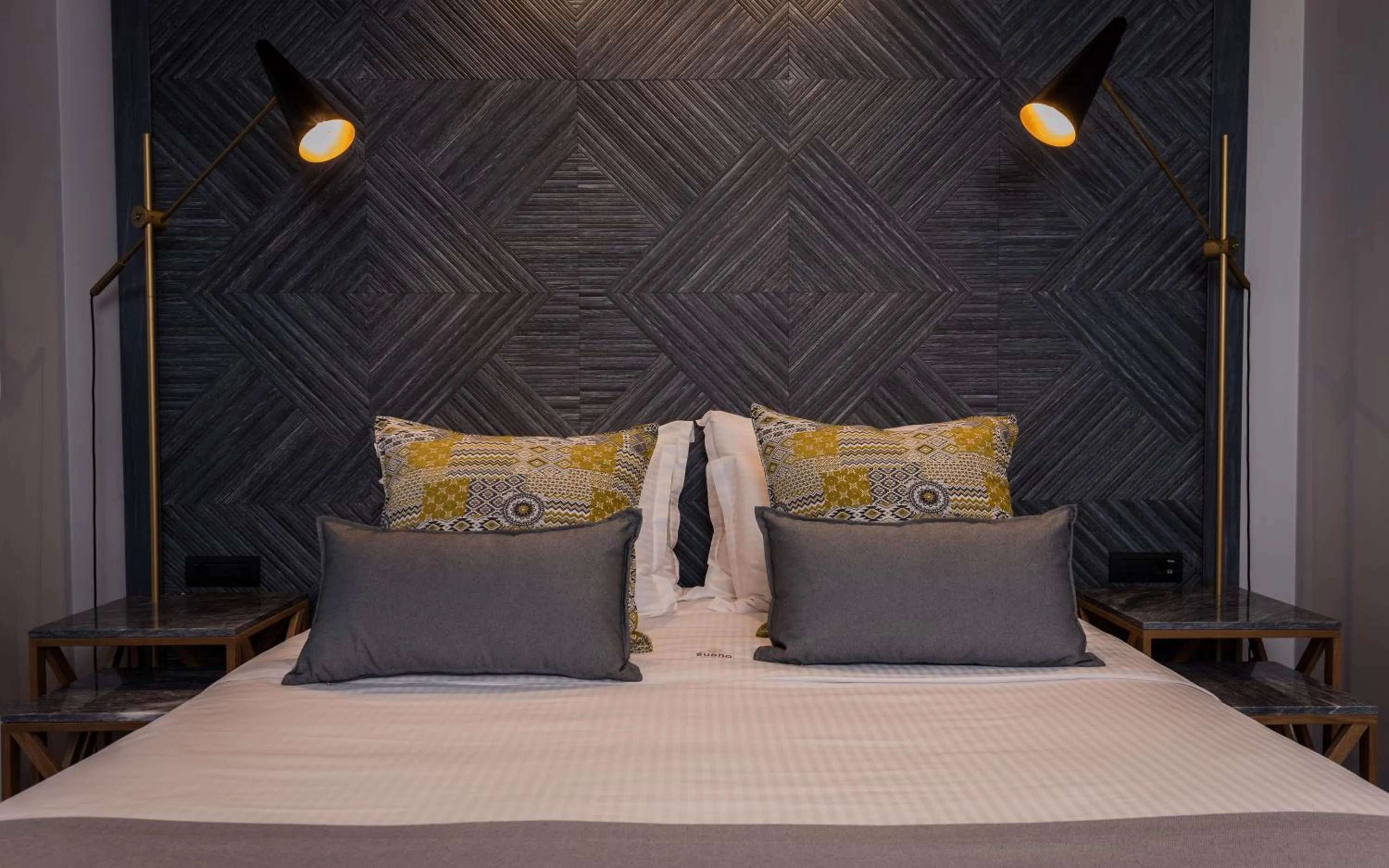 Bed in Sueño LUXURY VILLA, in Argasi 180 Iconic Sea View