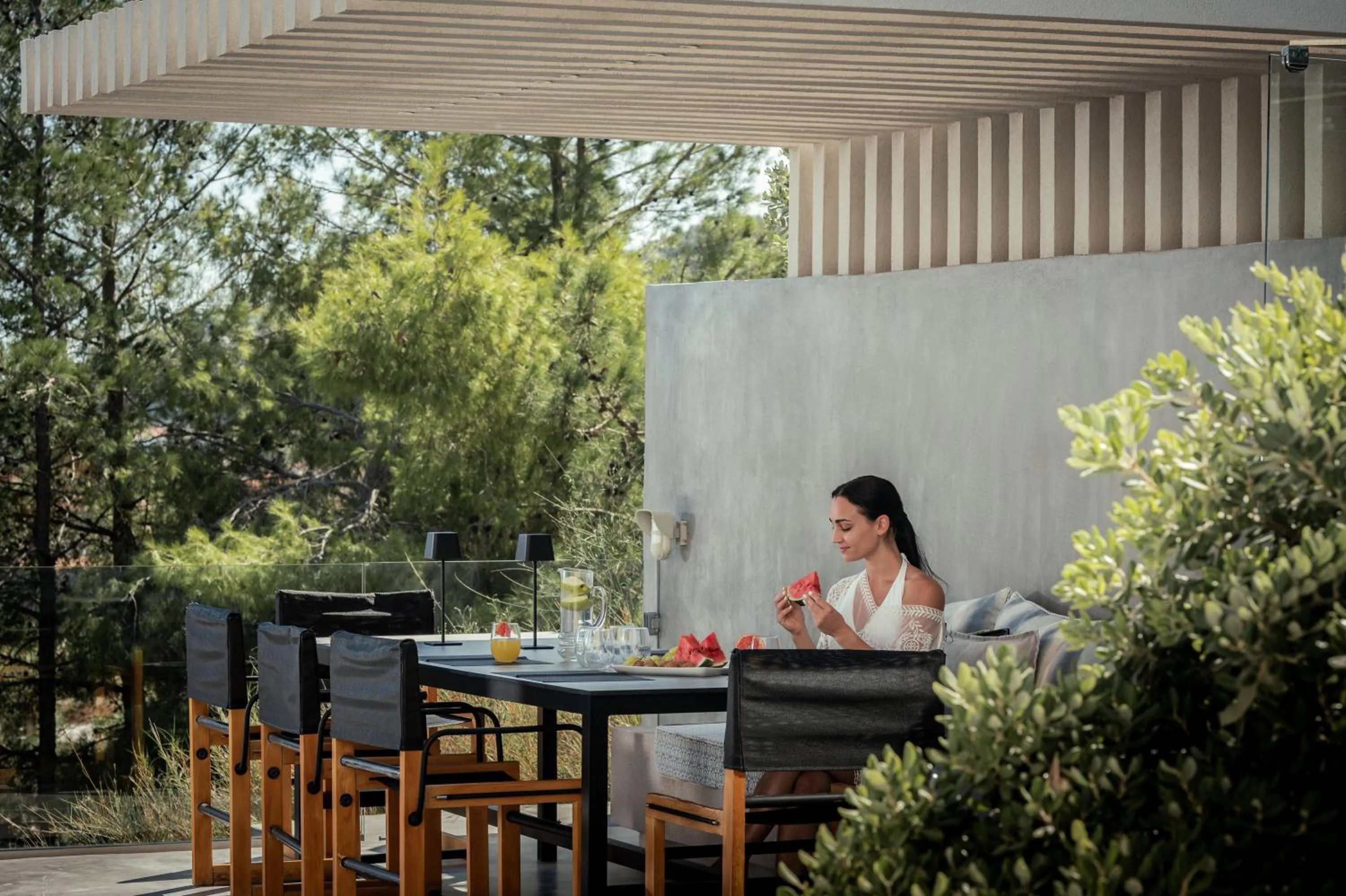 BBQ facilities in Sueño LUXURY VILLA, in Argasi 180 Iconic Sea View