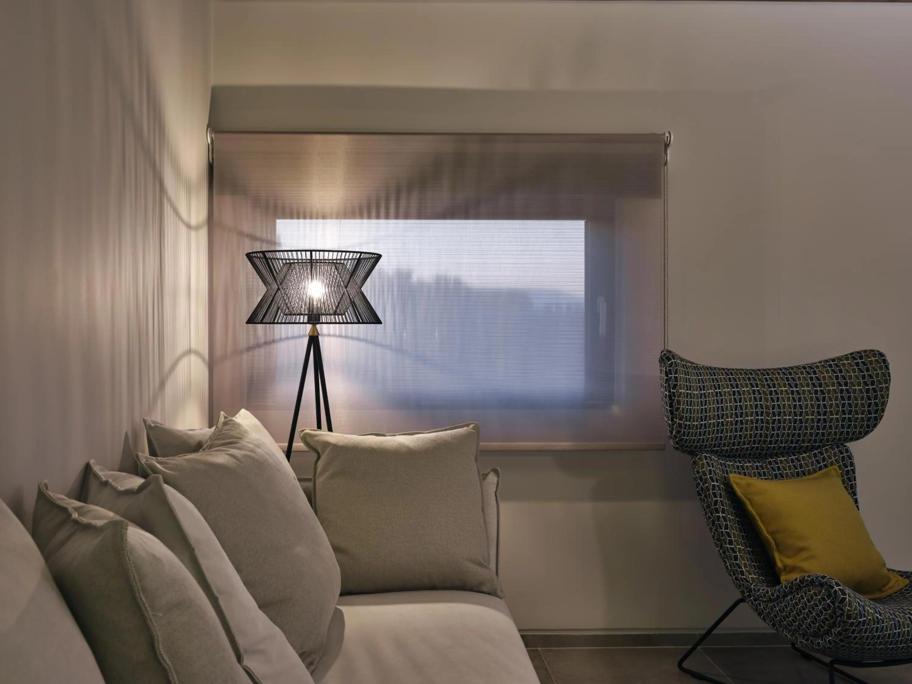 Living room in Sueño LUXURY VILLA, in Argasi 180 Iconic Sea View