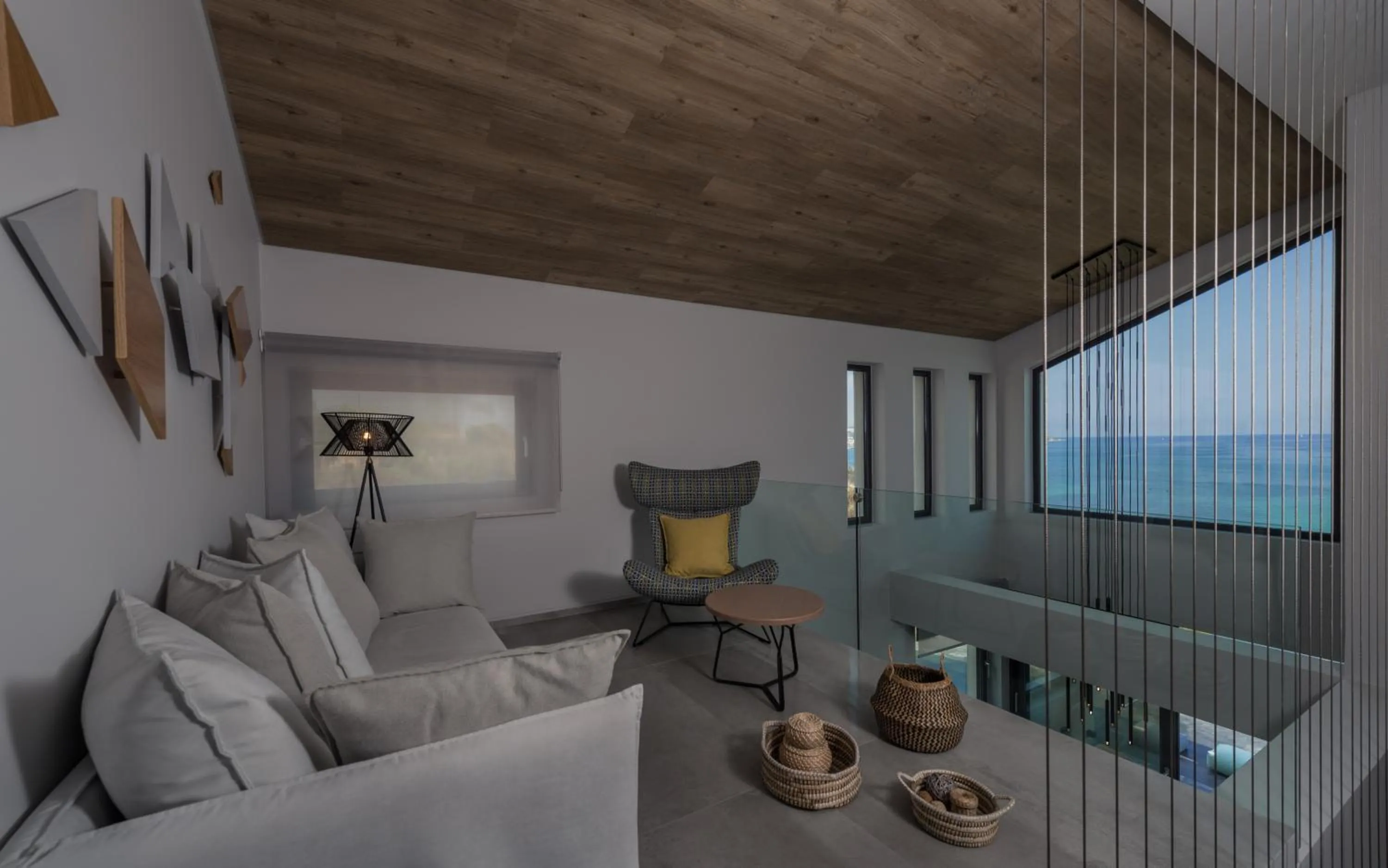 Living room in Sueño LUXURY VILLA, in Argasi 180 Iconic Sea View
