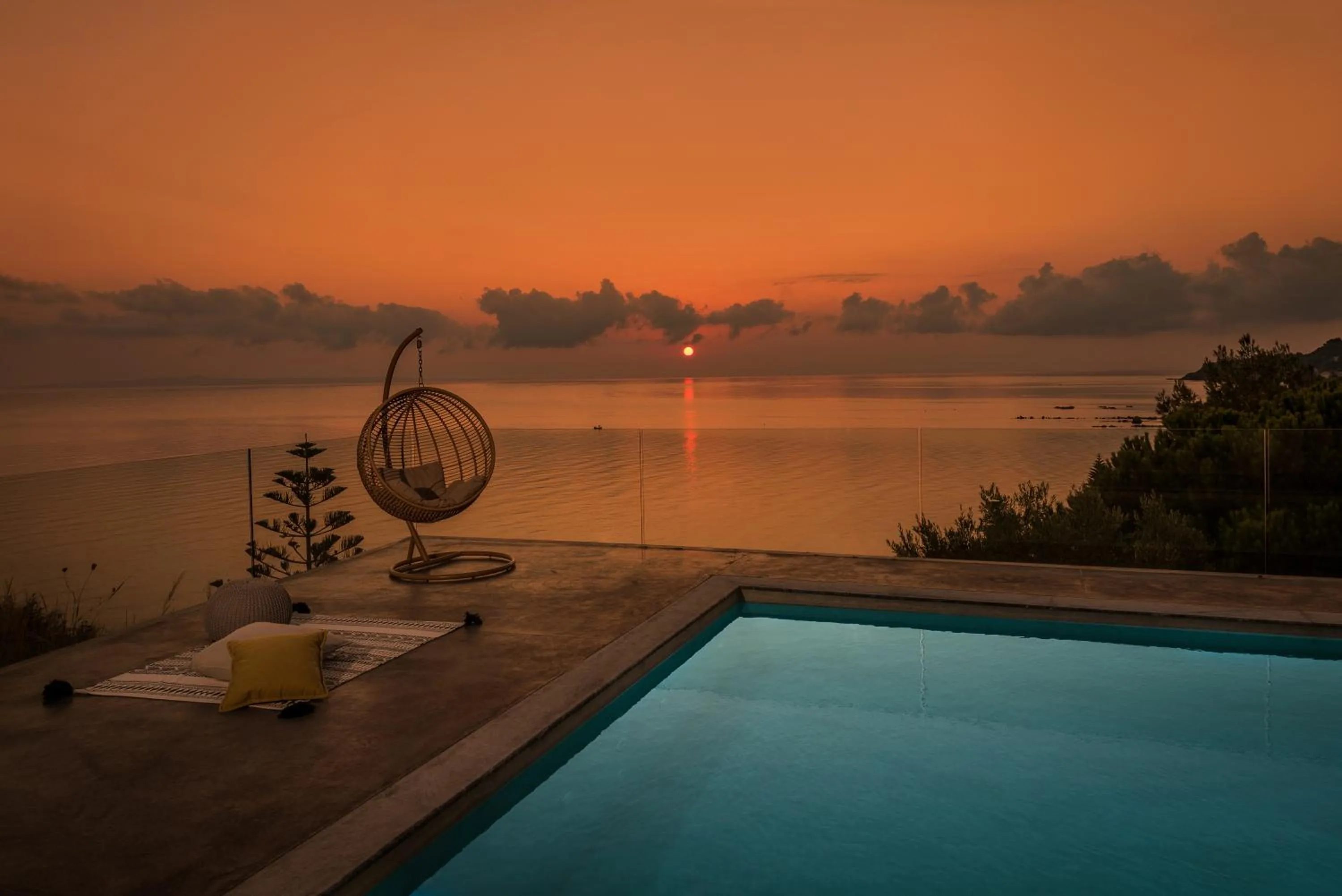 Swimming pool in Sueño LUXURY VILLA, in Argasi 180 Iconic Sea View