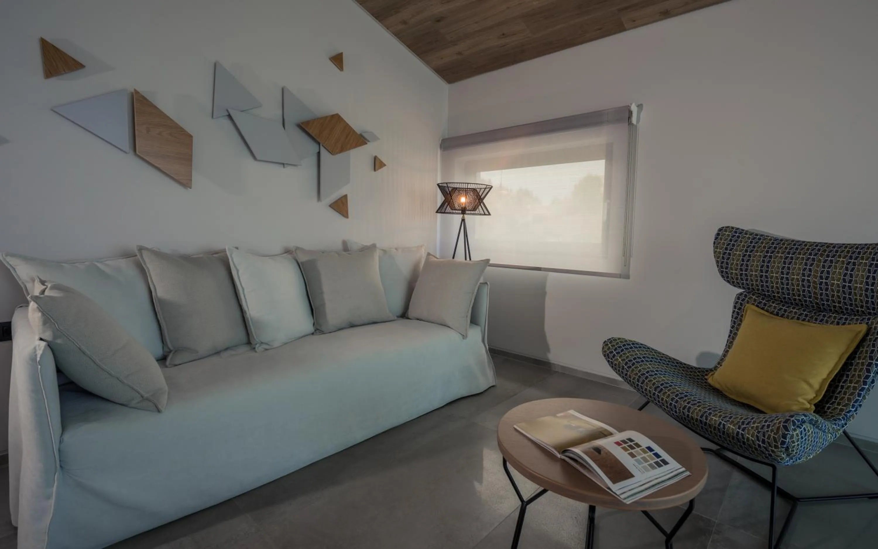 Living room in Sueño LUXURY VILLA, in Argasi 180 Iconic Sea View