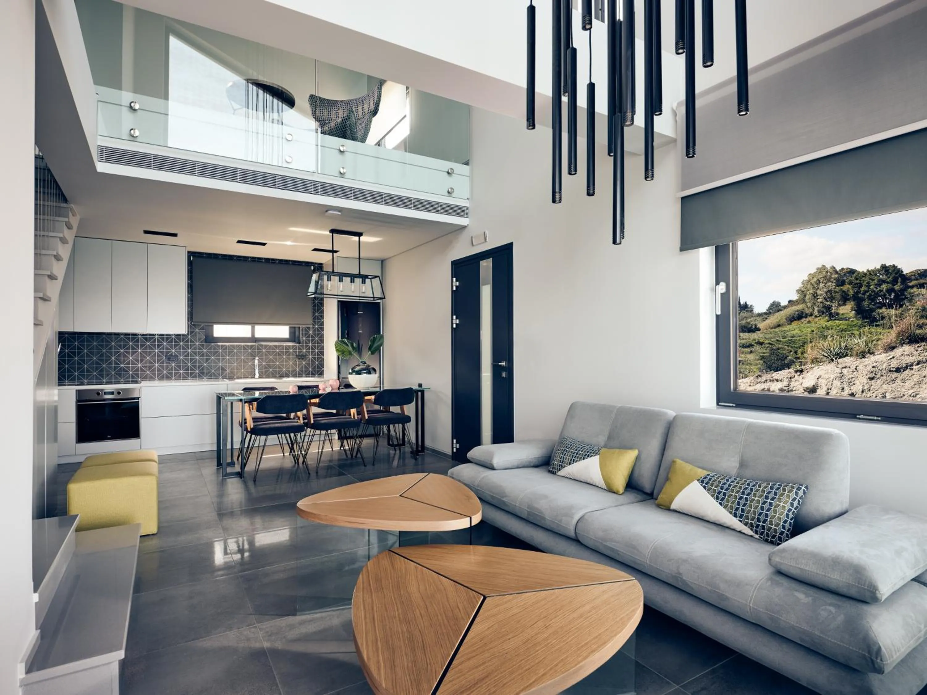 Living room in Sueño LUXURY VILLA, in Argasi 180 Iconic Sea View