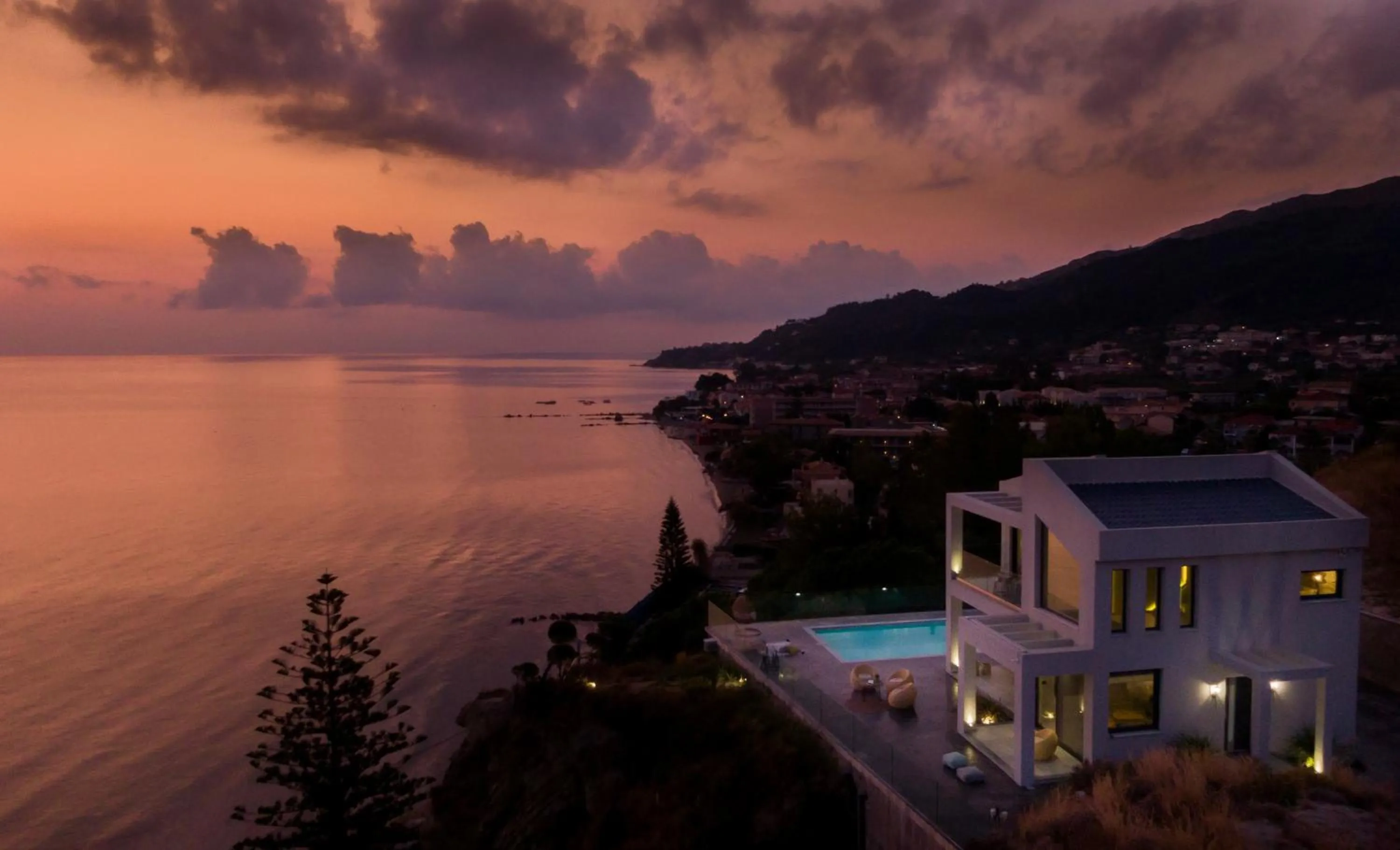 Sea view in Sueño LUXURY VILLA, in Argasi 180 Iconic Sea View