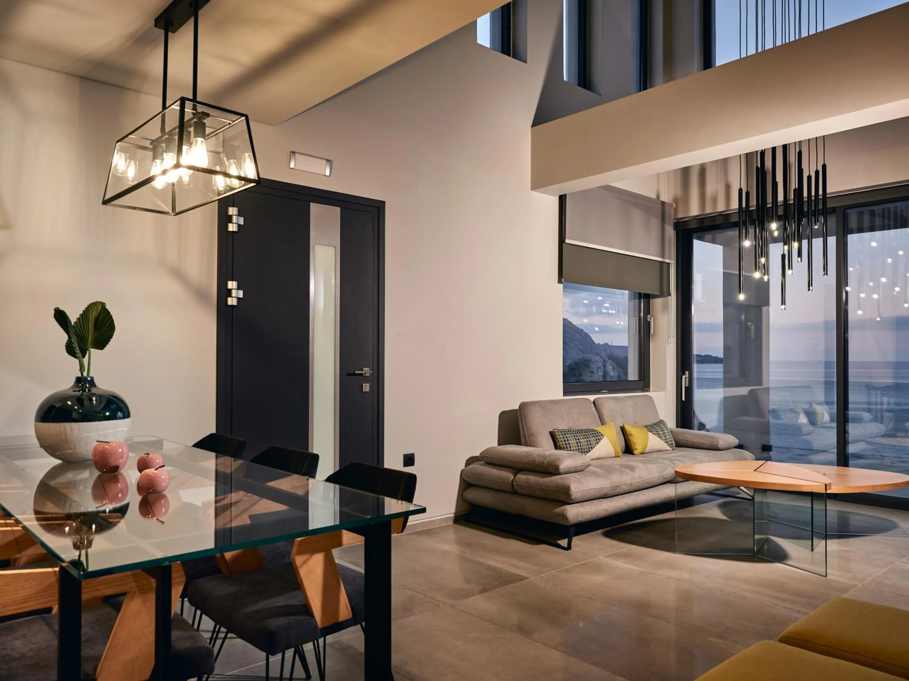 Living room in Sueño LUXURY VILLA, in Argasi 180 Iconic Sea View