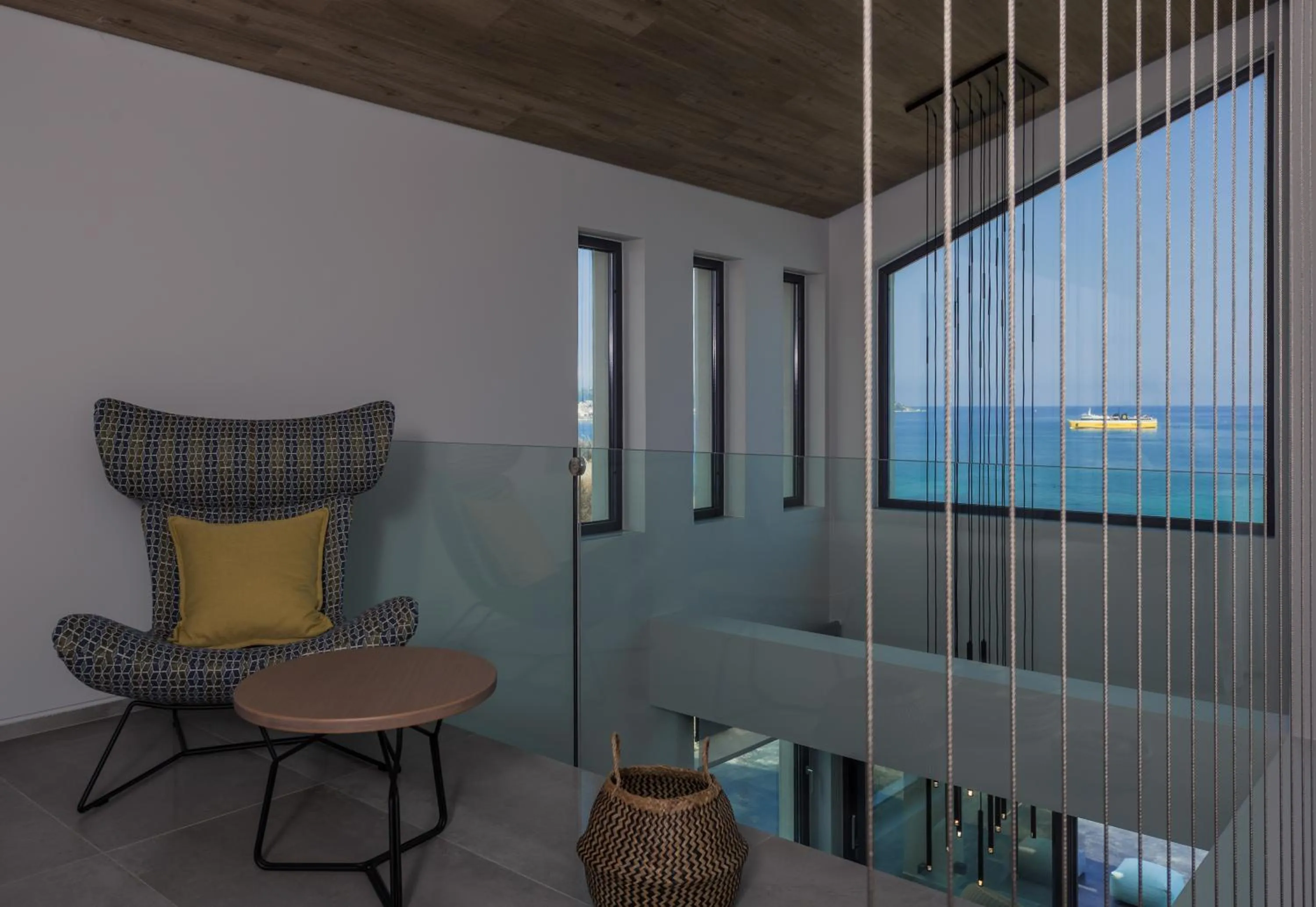 Living room in Sueño LUXURY VILLA, in Argasi 180 Iconic Sea View