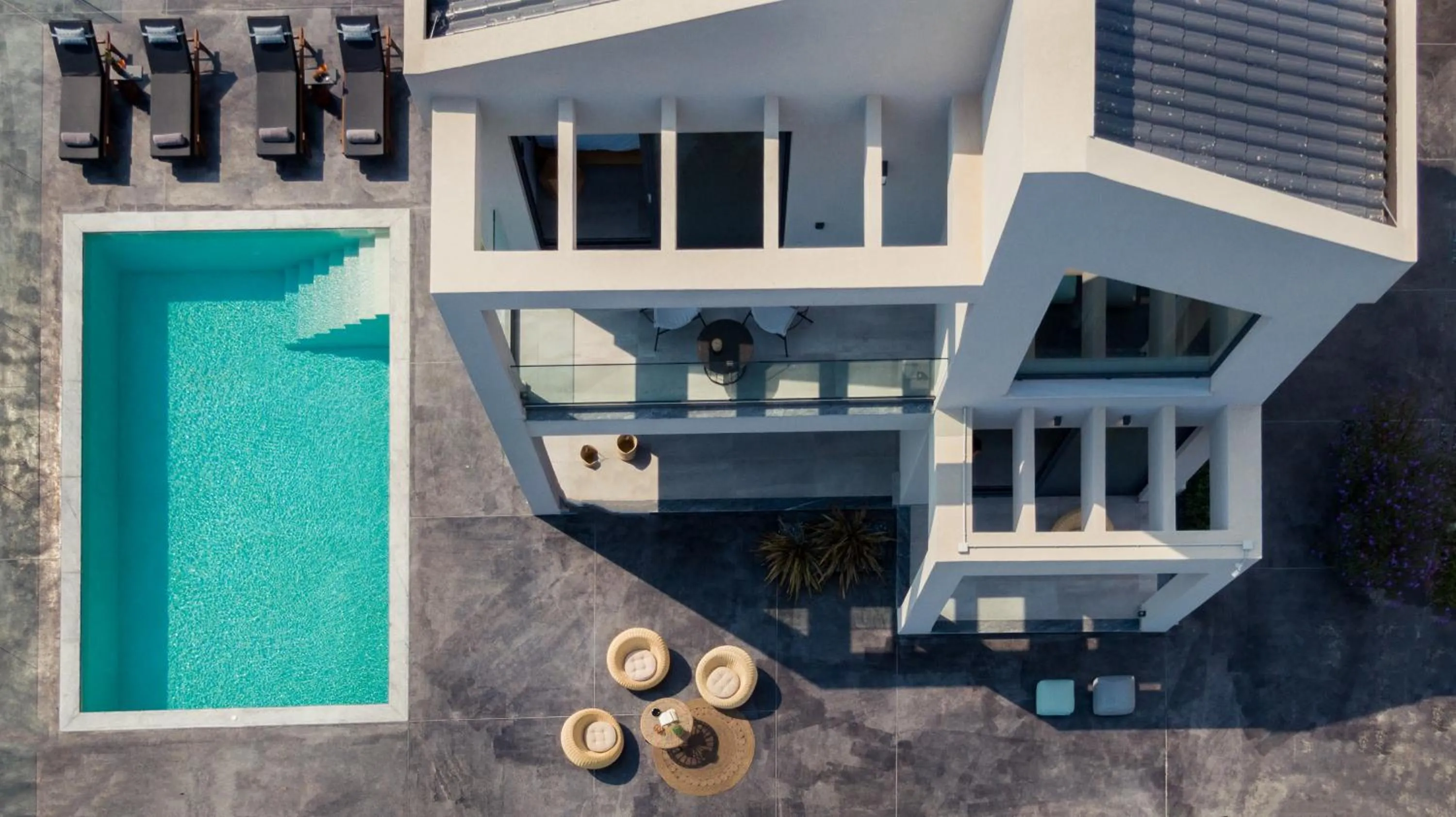 Swimming pool in Sueño LUXURY VILLA, in Argasi 180 Iconic Sea View