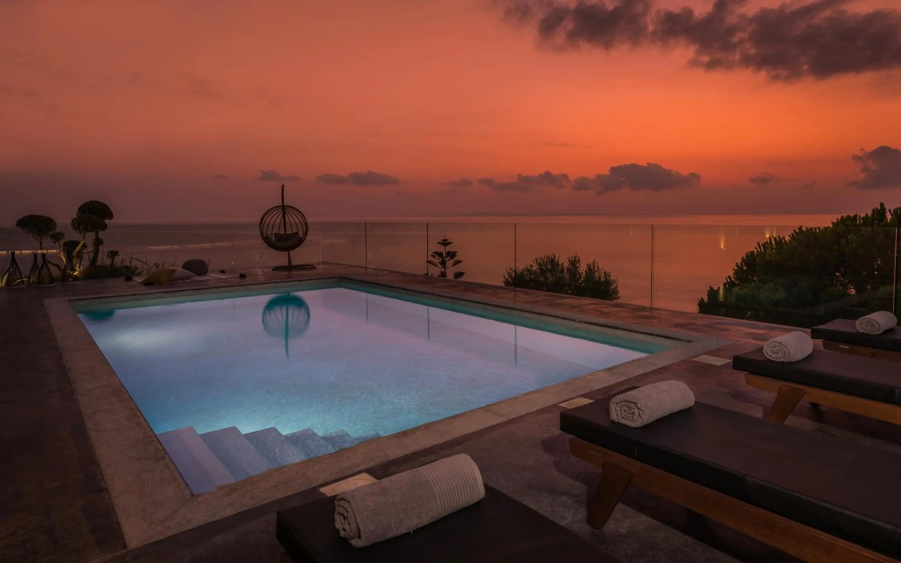 Sunset in Sueño LUXURY VILLA, in Argasi 180 Iconic Sea View