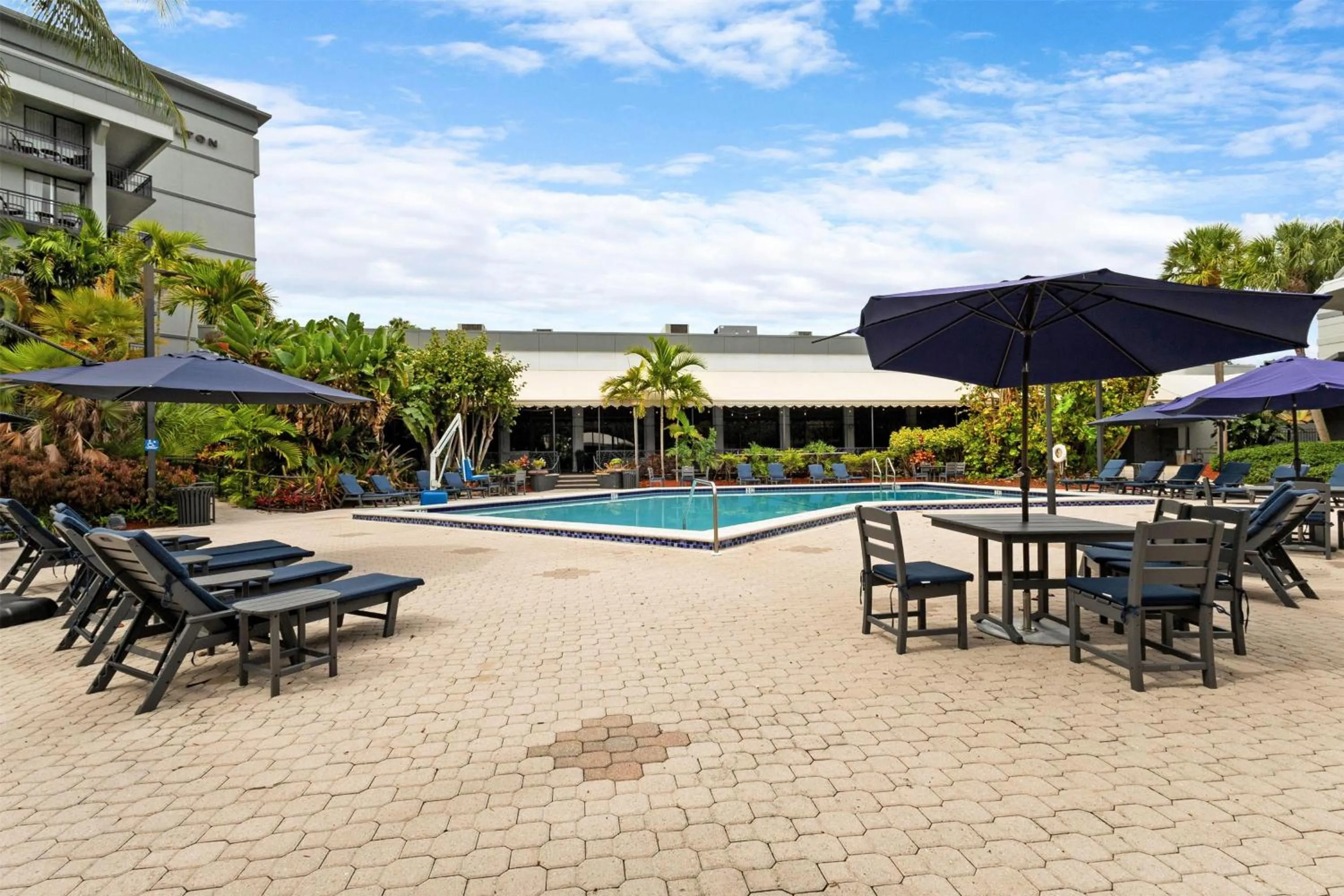 Pool view in DoubleTree by Hilton Palm Beach Gardens