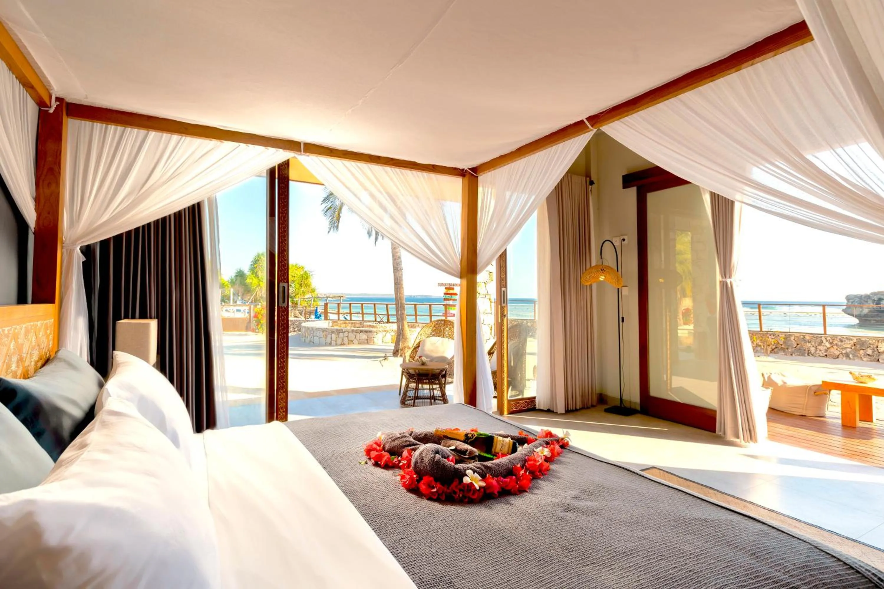 Bed in Manduna Resort