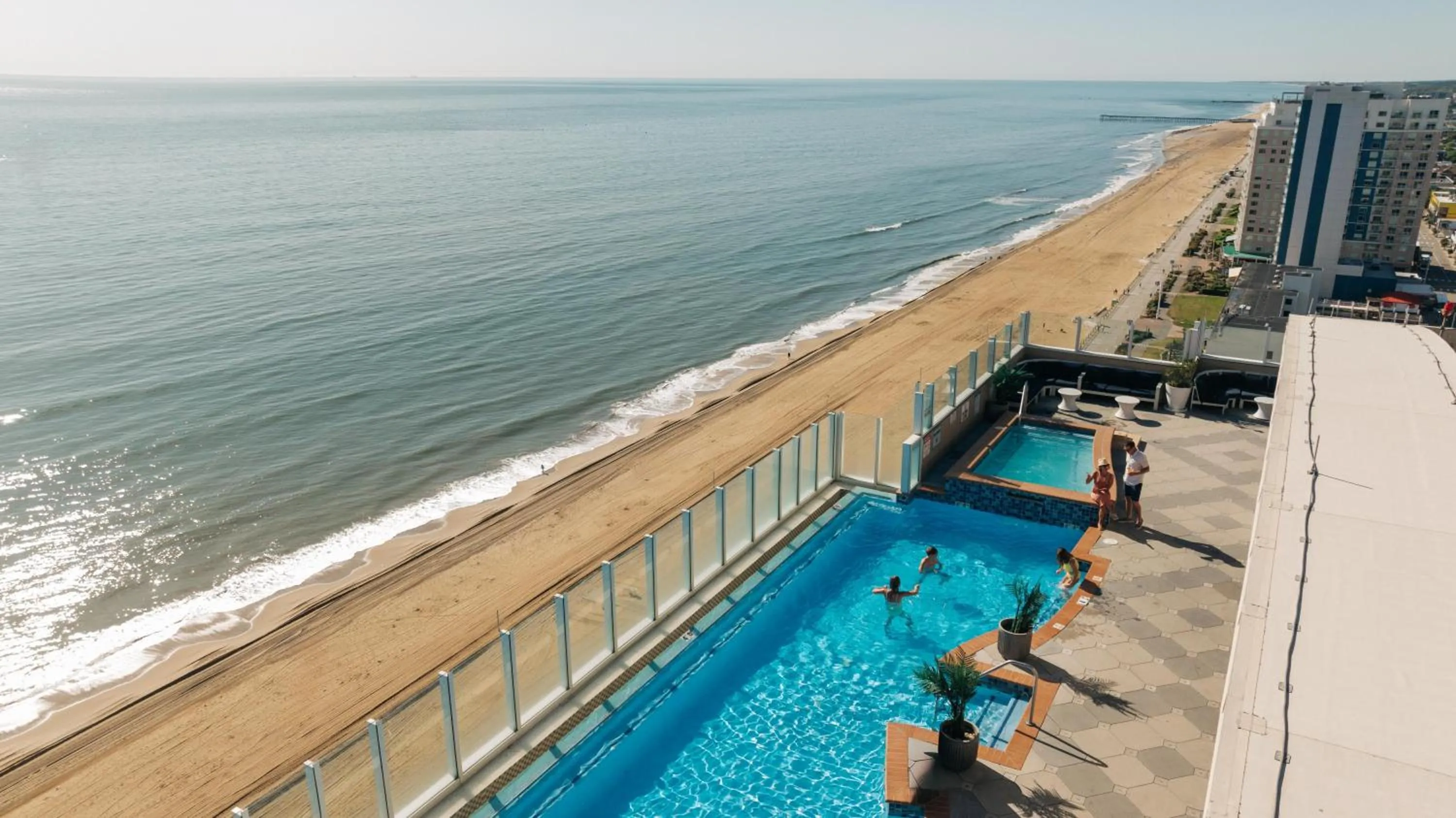 Pool view in Hilton Virginia Beach Oceanfront
