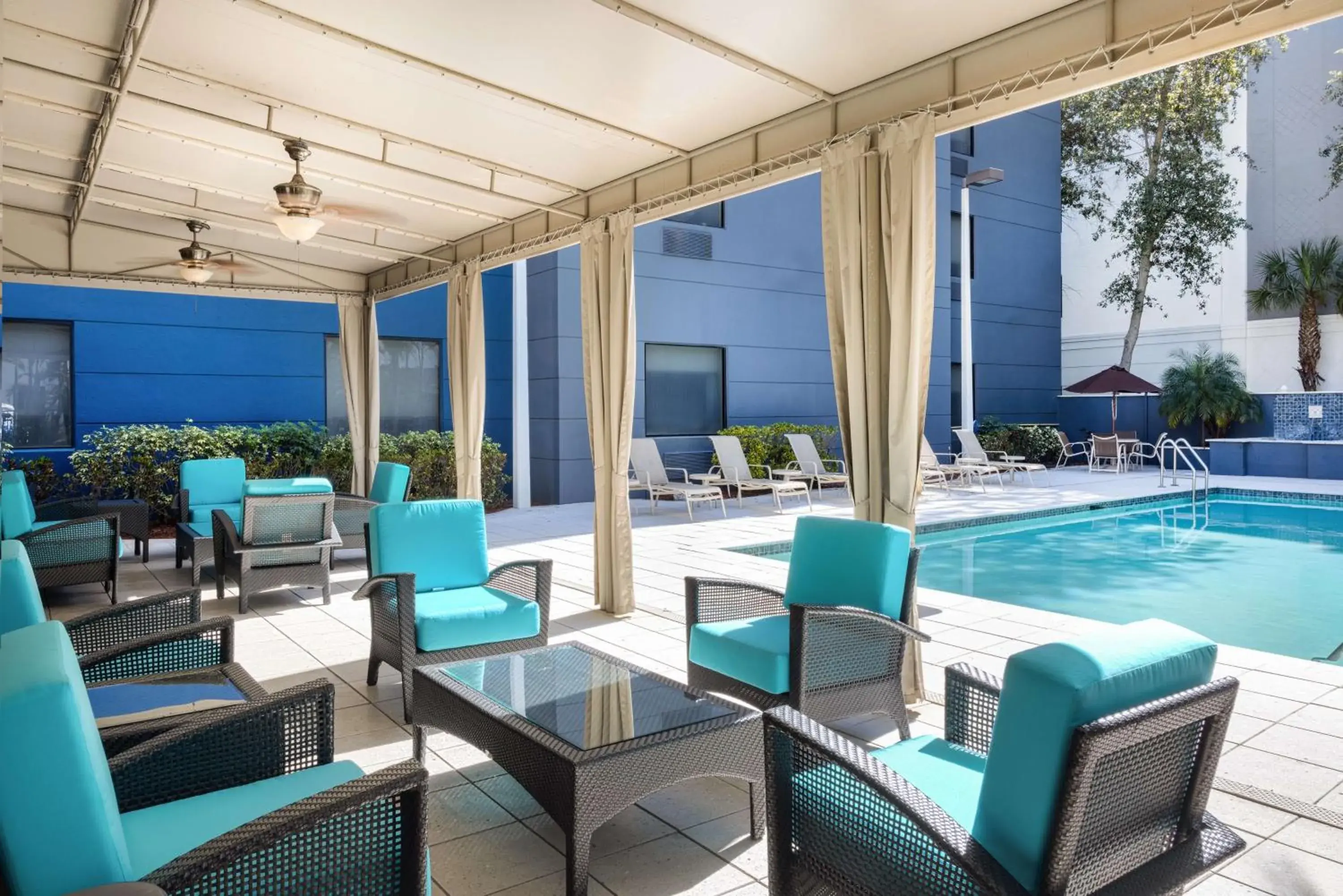 Pool view in Hilton Garden Inn West Palm Beach Airport Pool view in Hilton Garden Inn West Palm Beach Airport
