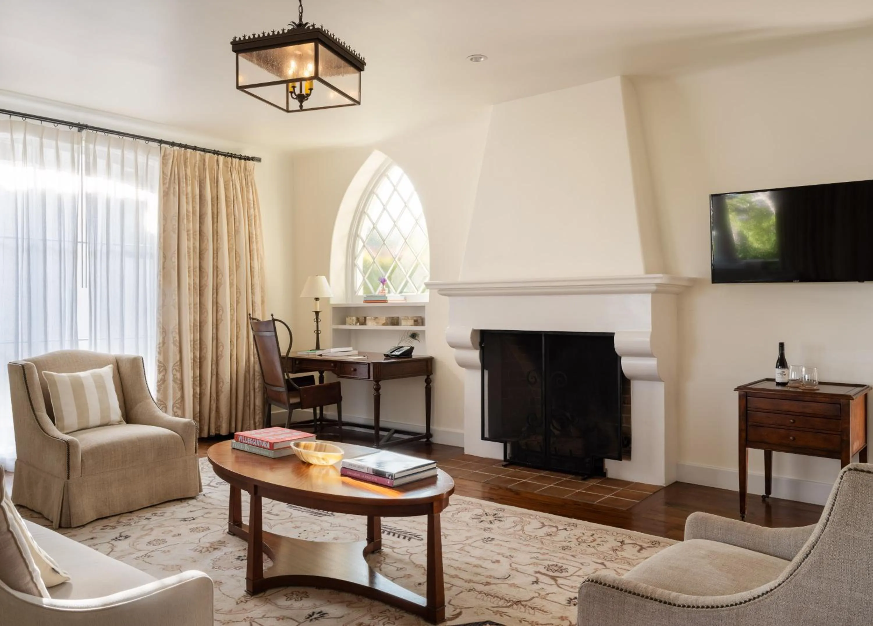 fireplace in El Encanto Santa Barbara