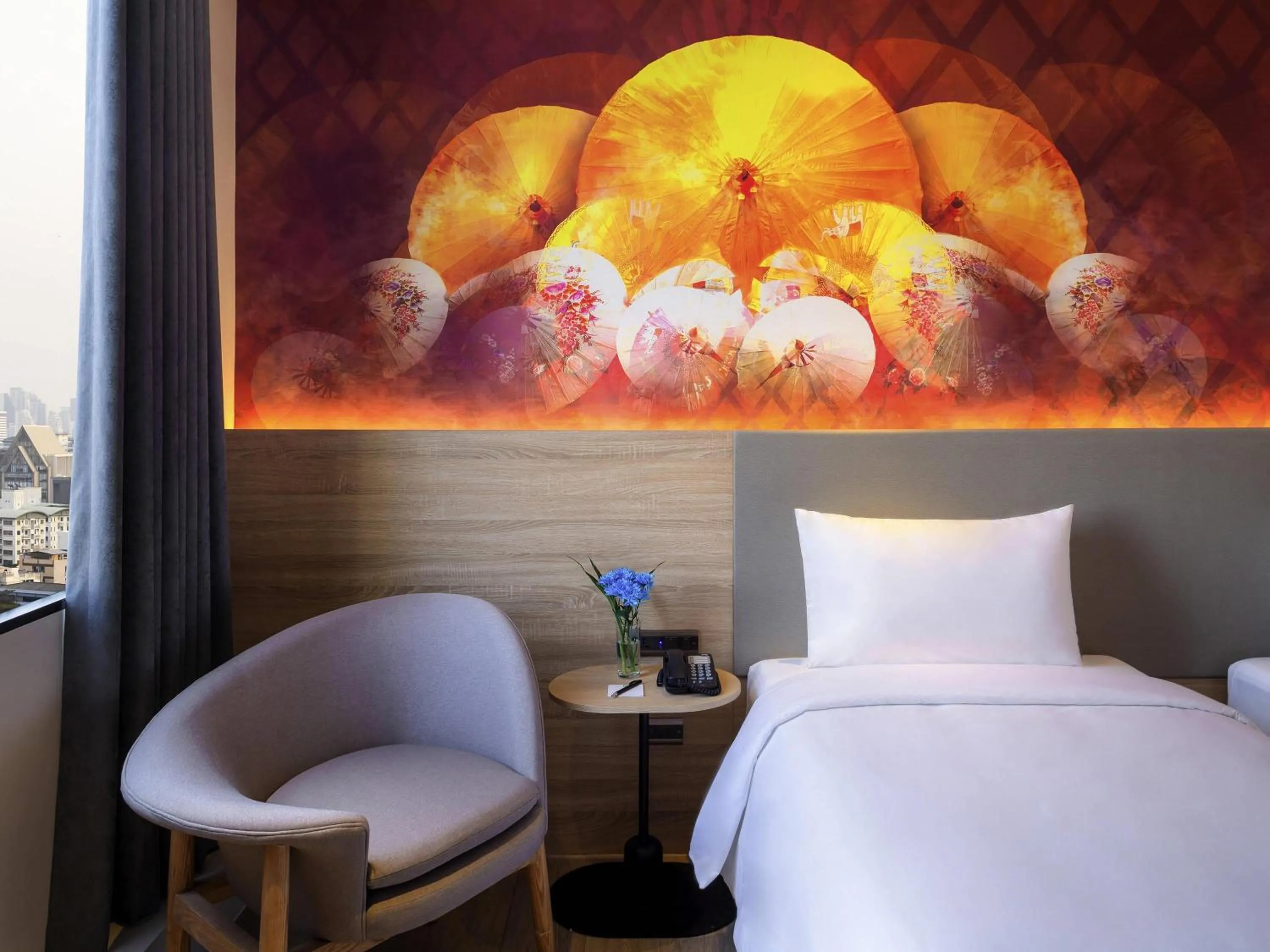 Bedroom, Bed in ibis Styles Bangkok Ratchada