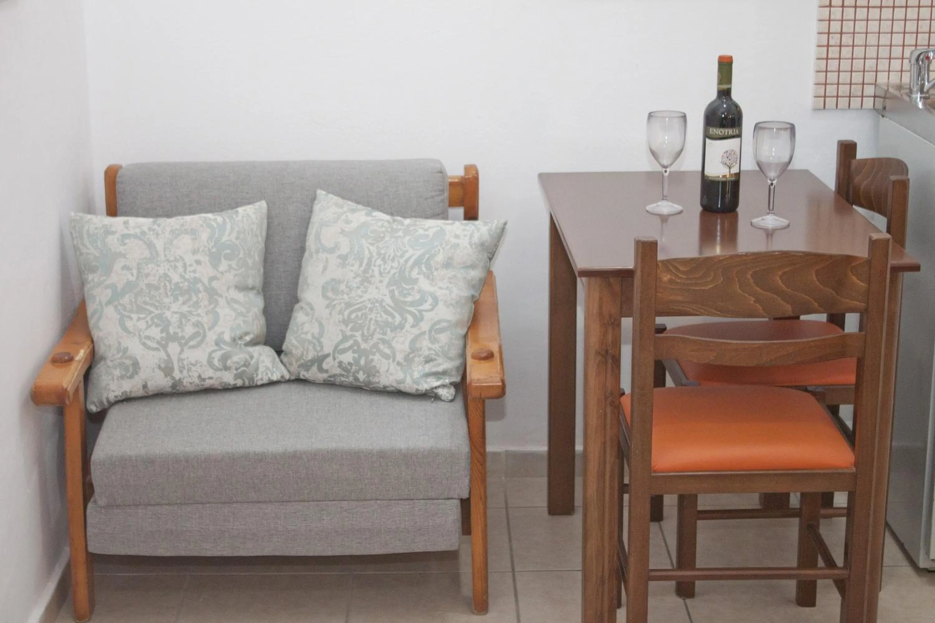 Seating area in Vaso Apartments