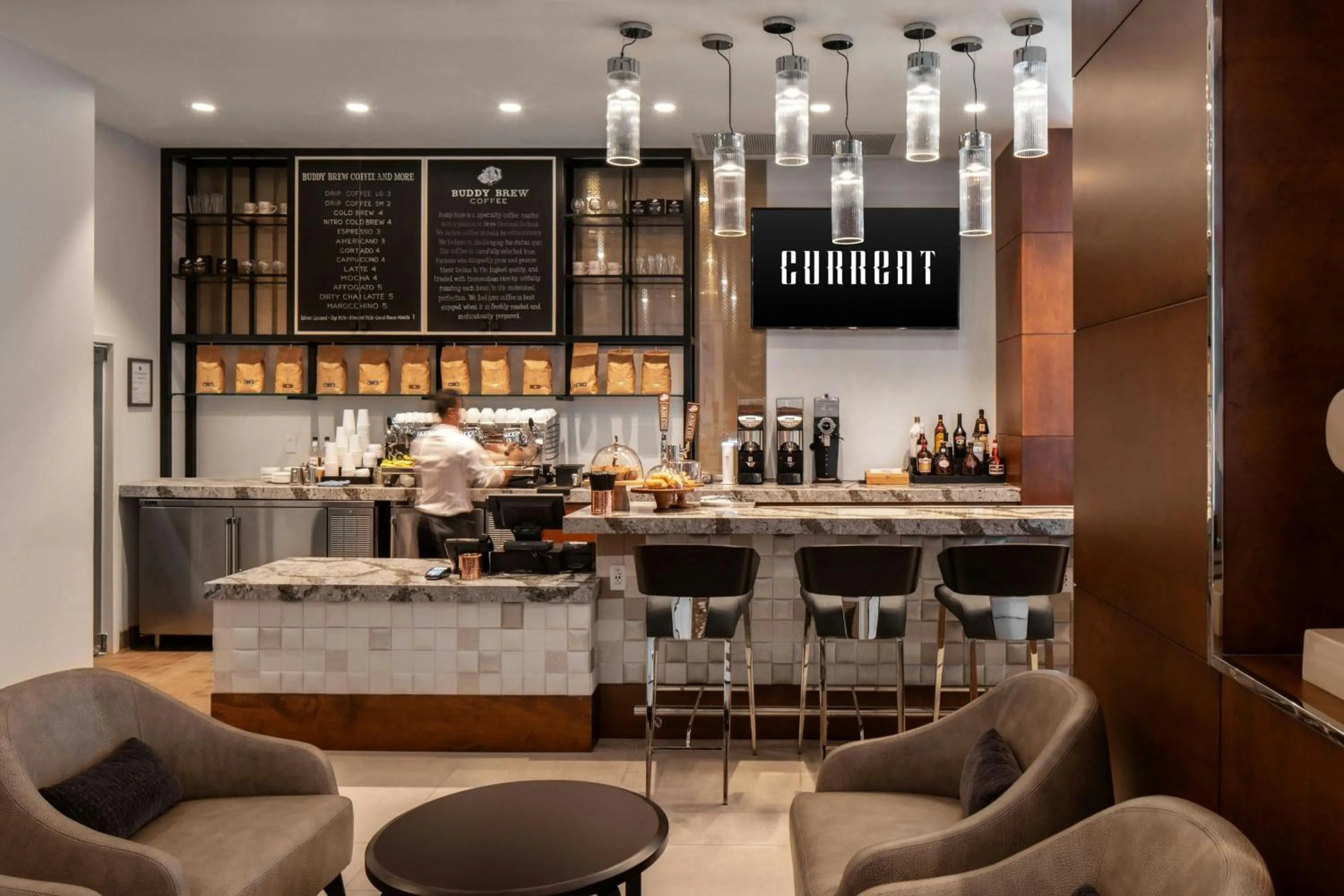 Lounge or bar in The CURRENT Hotel, Autograph Collection