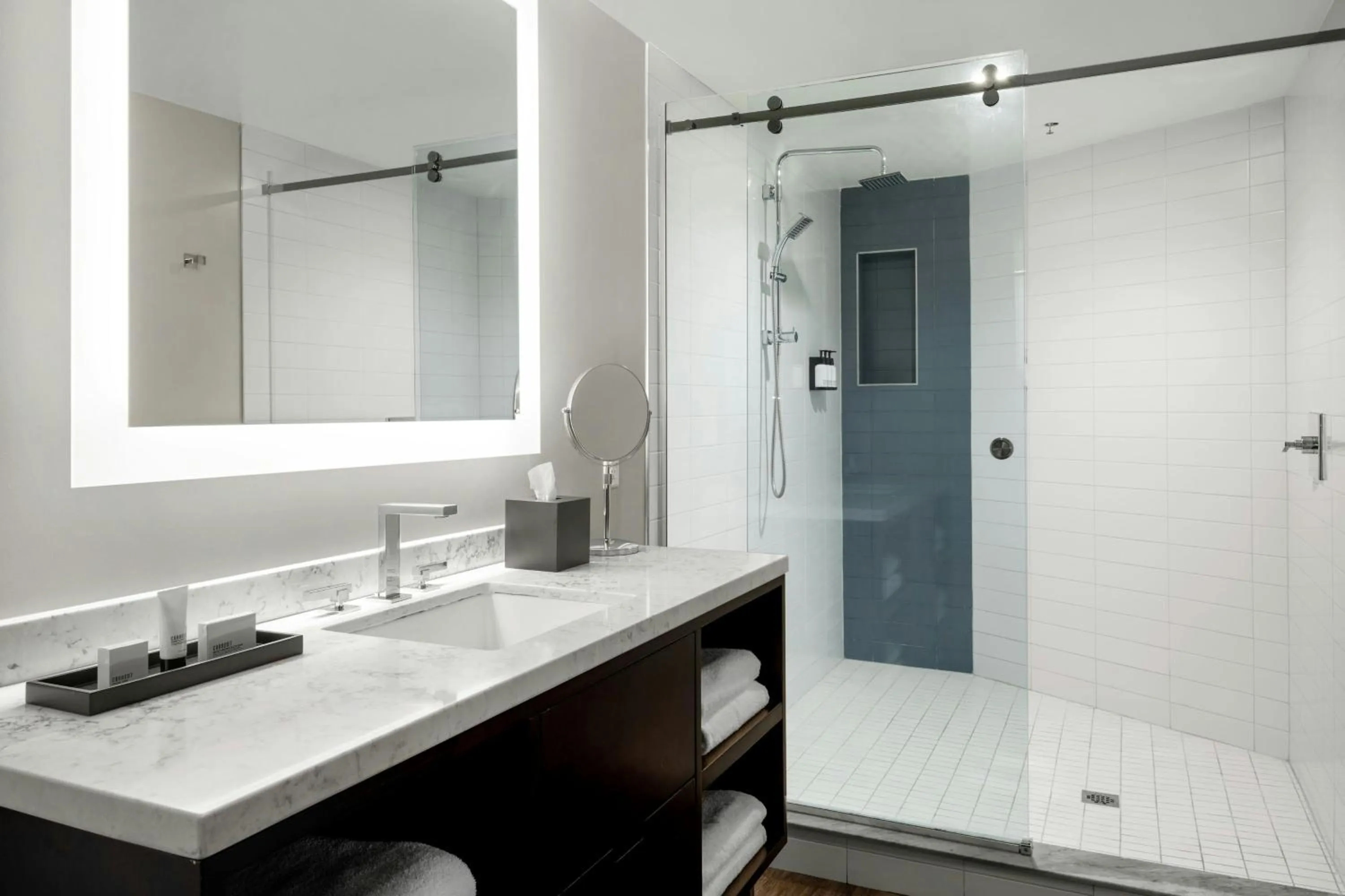 Bathroom in The CURRENT Hotel, Autograph Collection