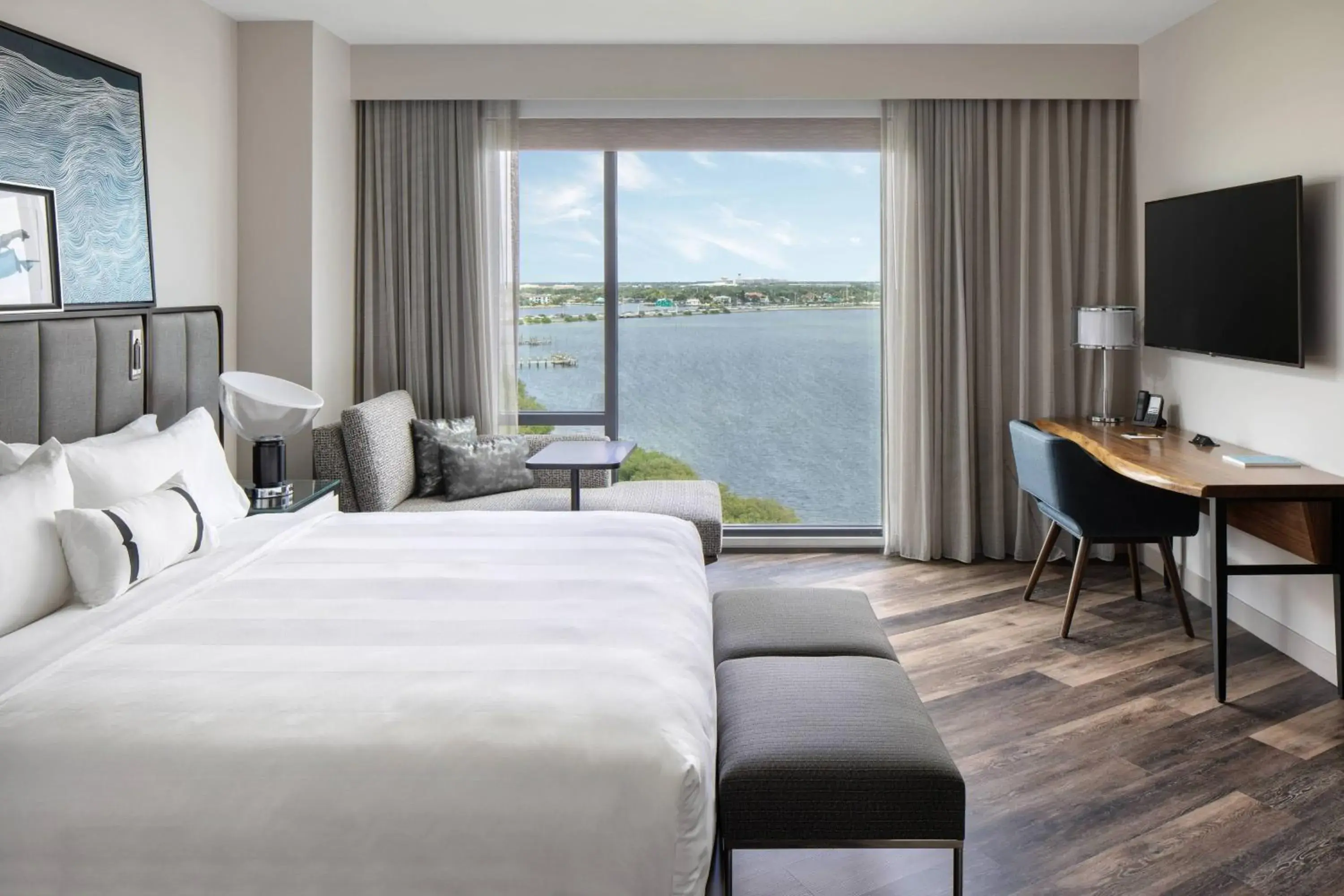 Guest room, 1 King, Bay view in The CURRENT Hotel, Autograph Collection Guest room, 1 King, Bay view in The CURRENT Hotel, Autograph Collection